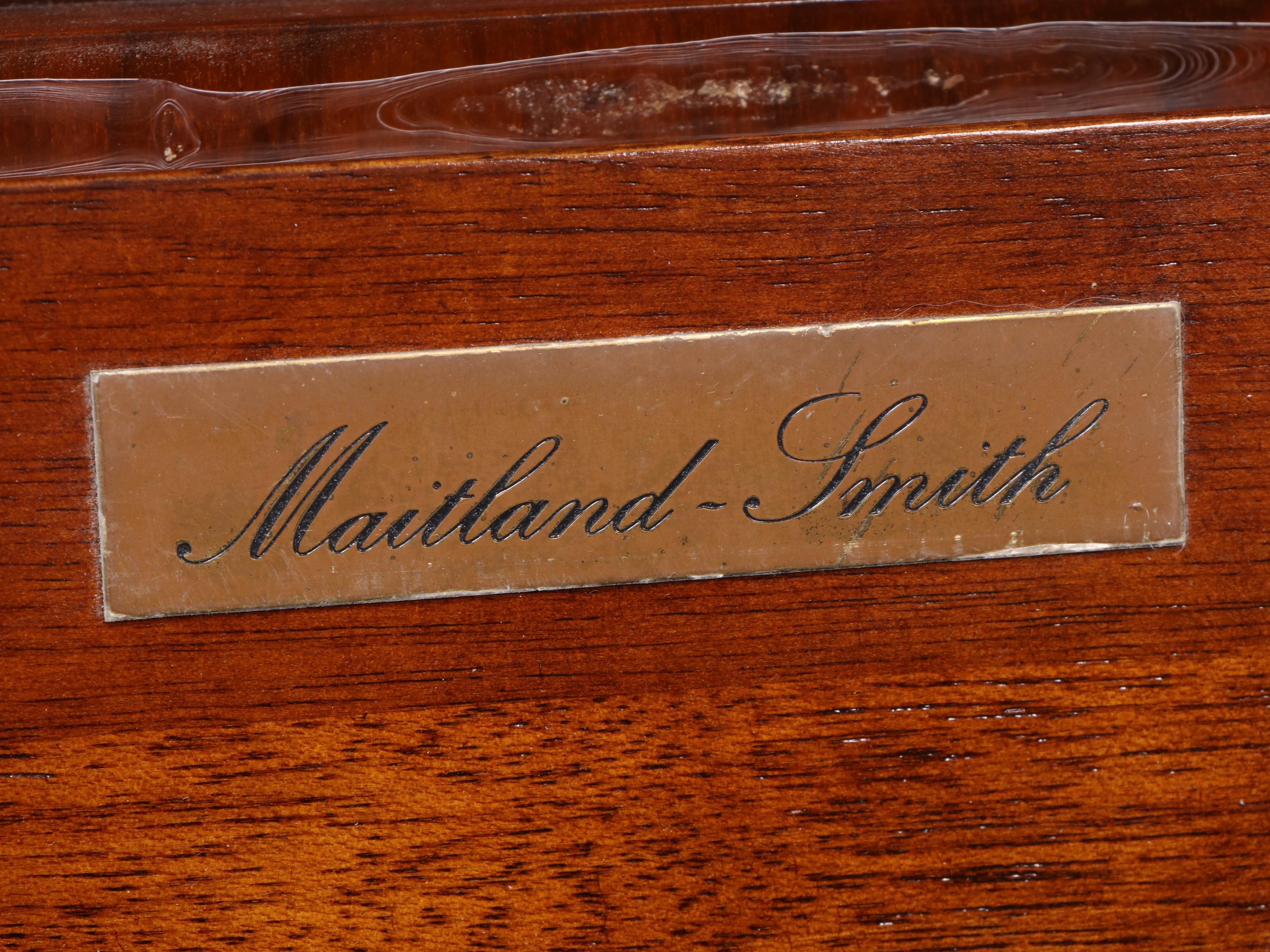 Maitland-Smith English Regency Style Burled Mahogany Cellarette