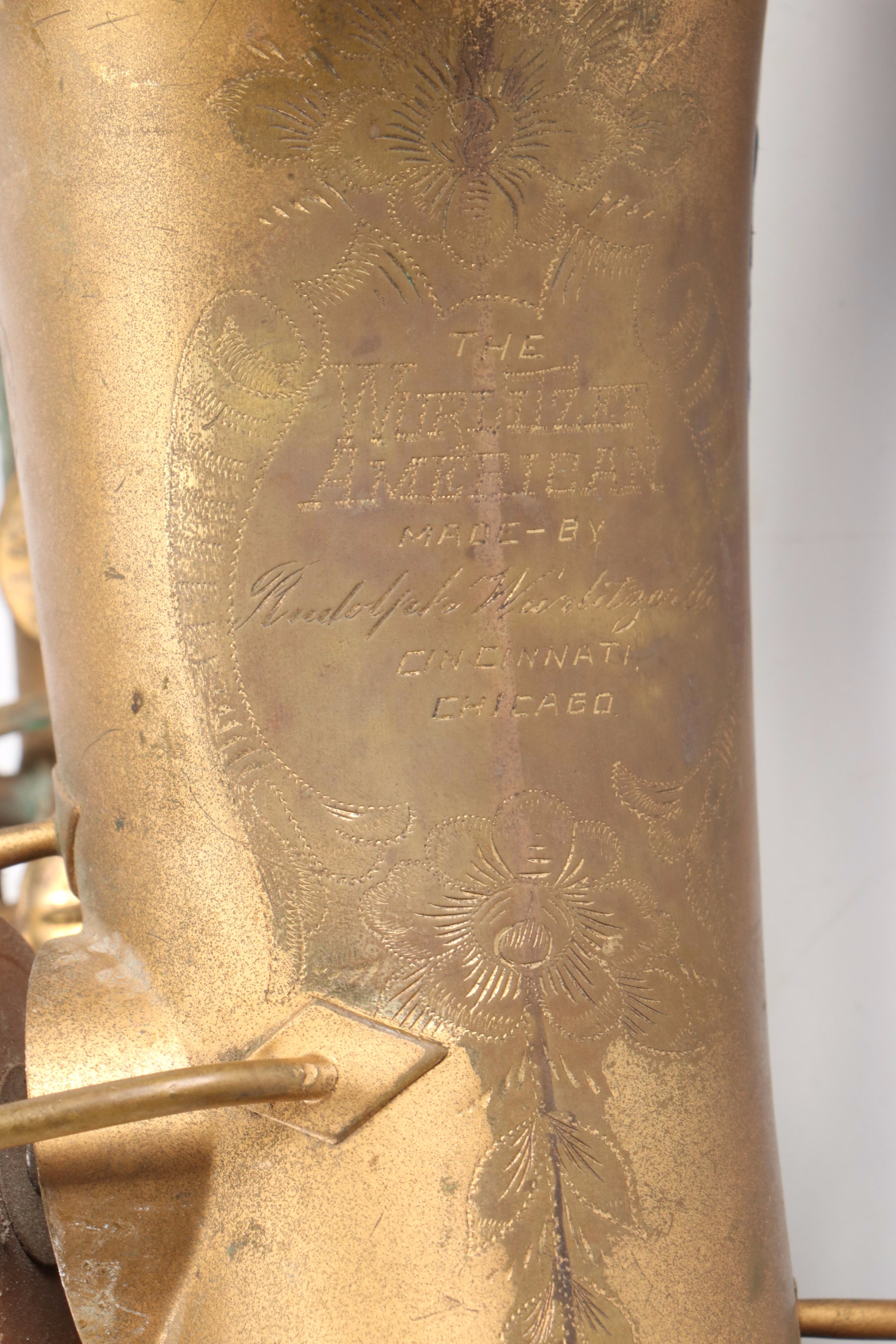 Rudolph Wurlitzer "The Wurlitzer American" Brass Saxophone