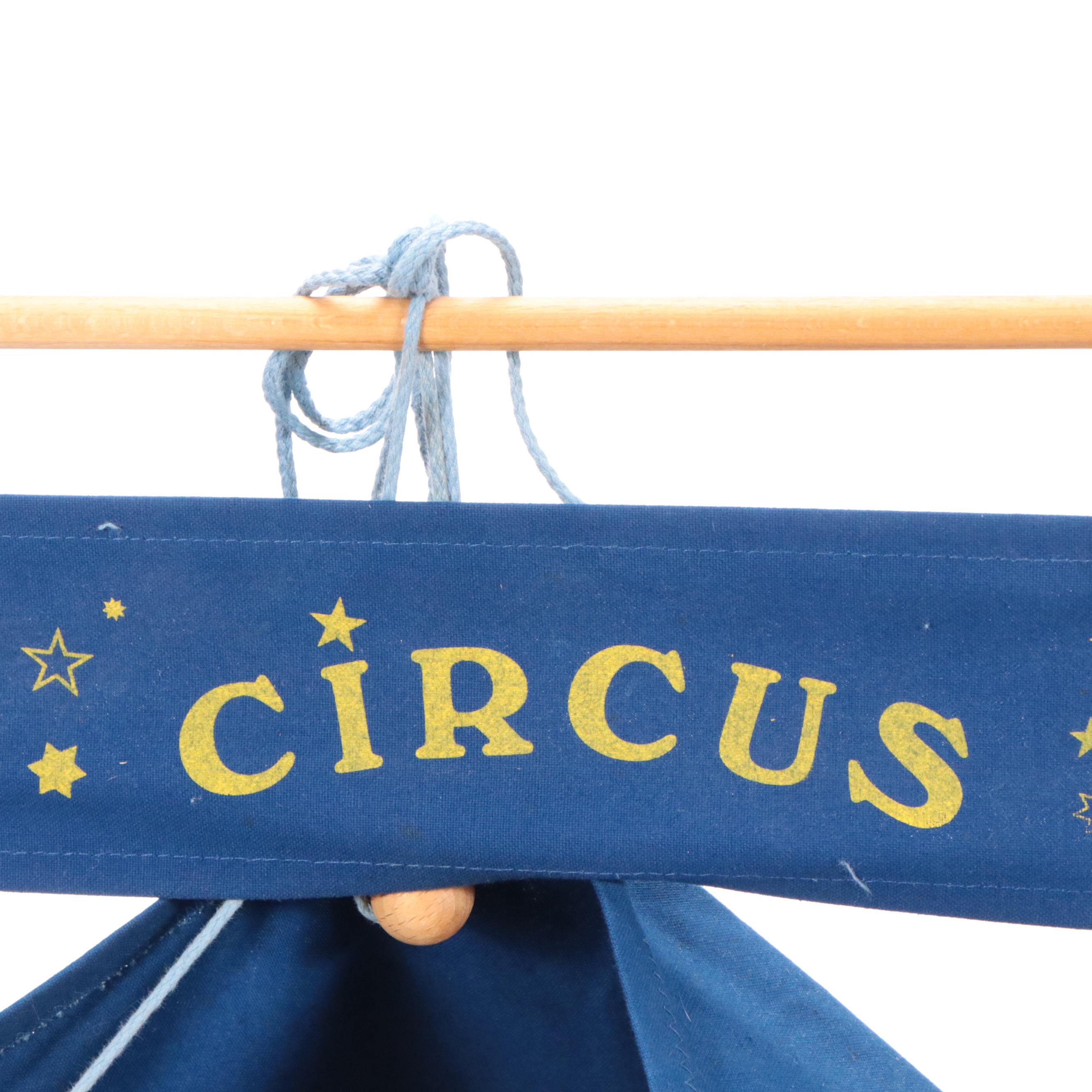 Wooden and Fabric Toy Circus Tent