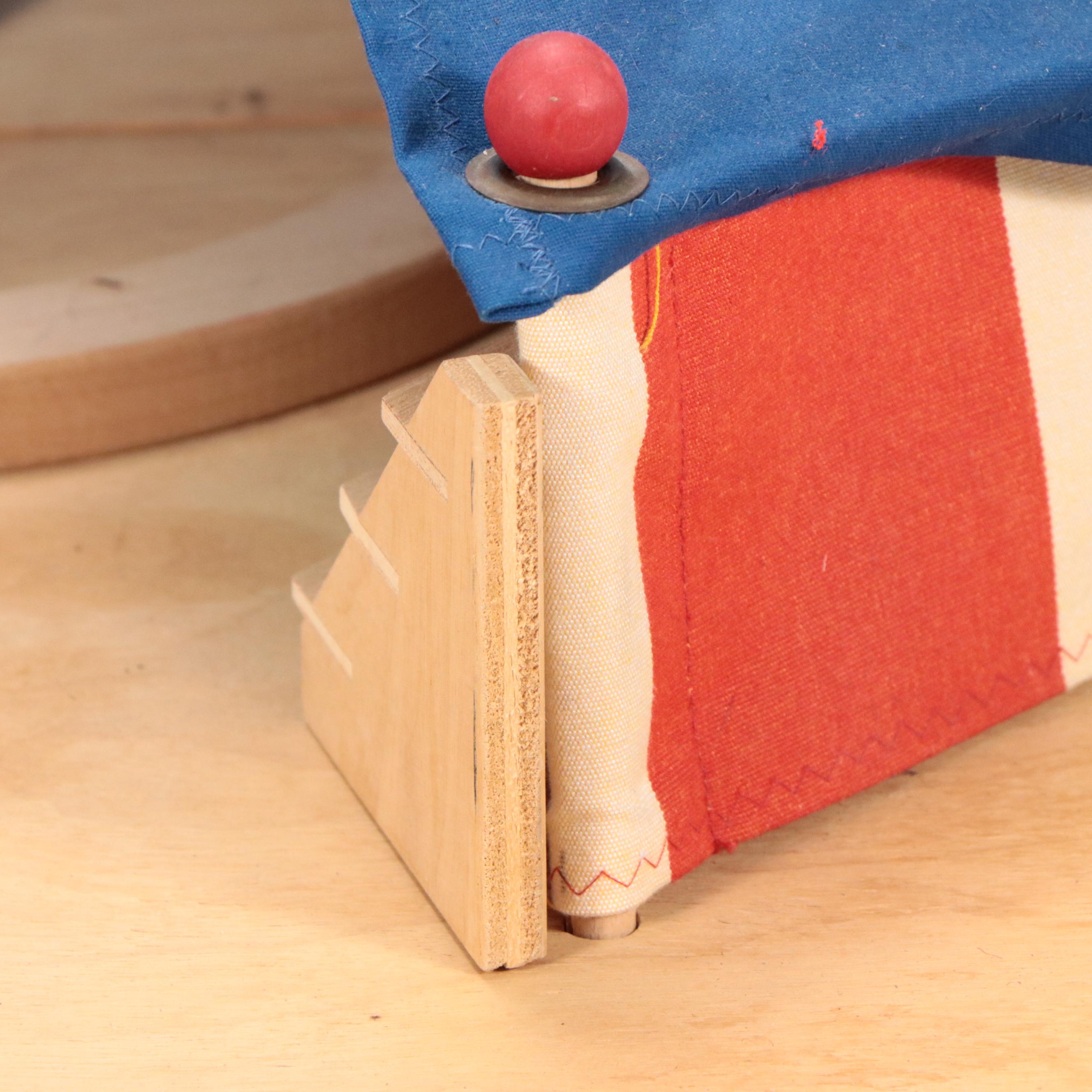 Wooden and Fabric Toy Circus Tent