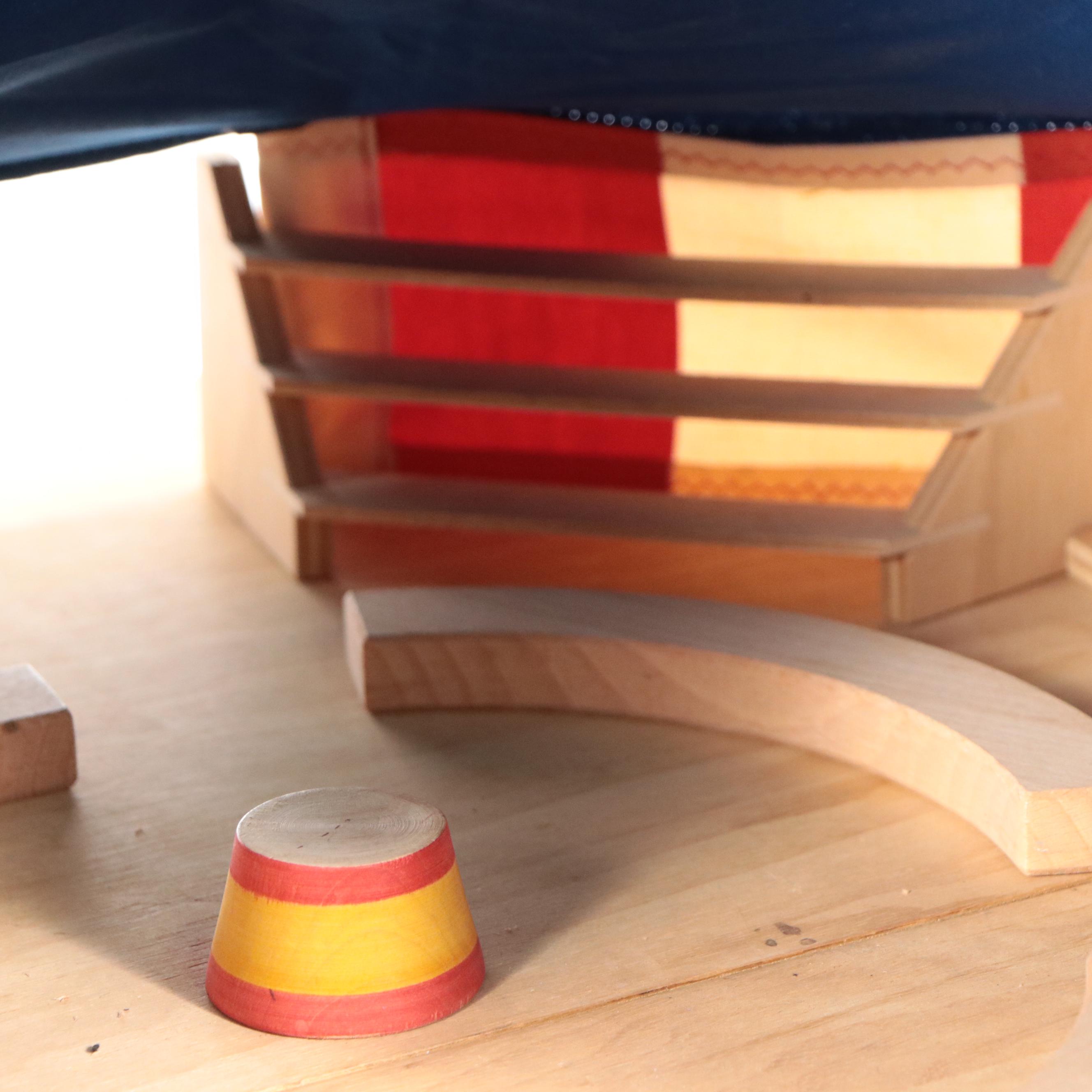 Wooden and Fabric Toy Circus Tent