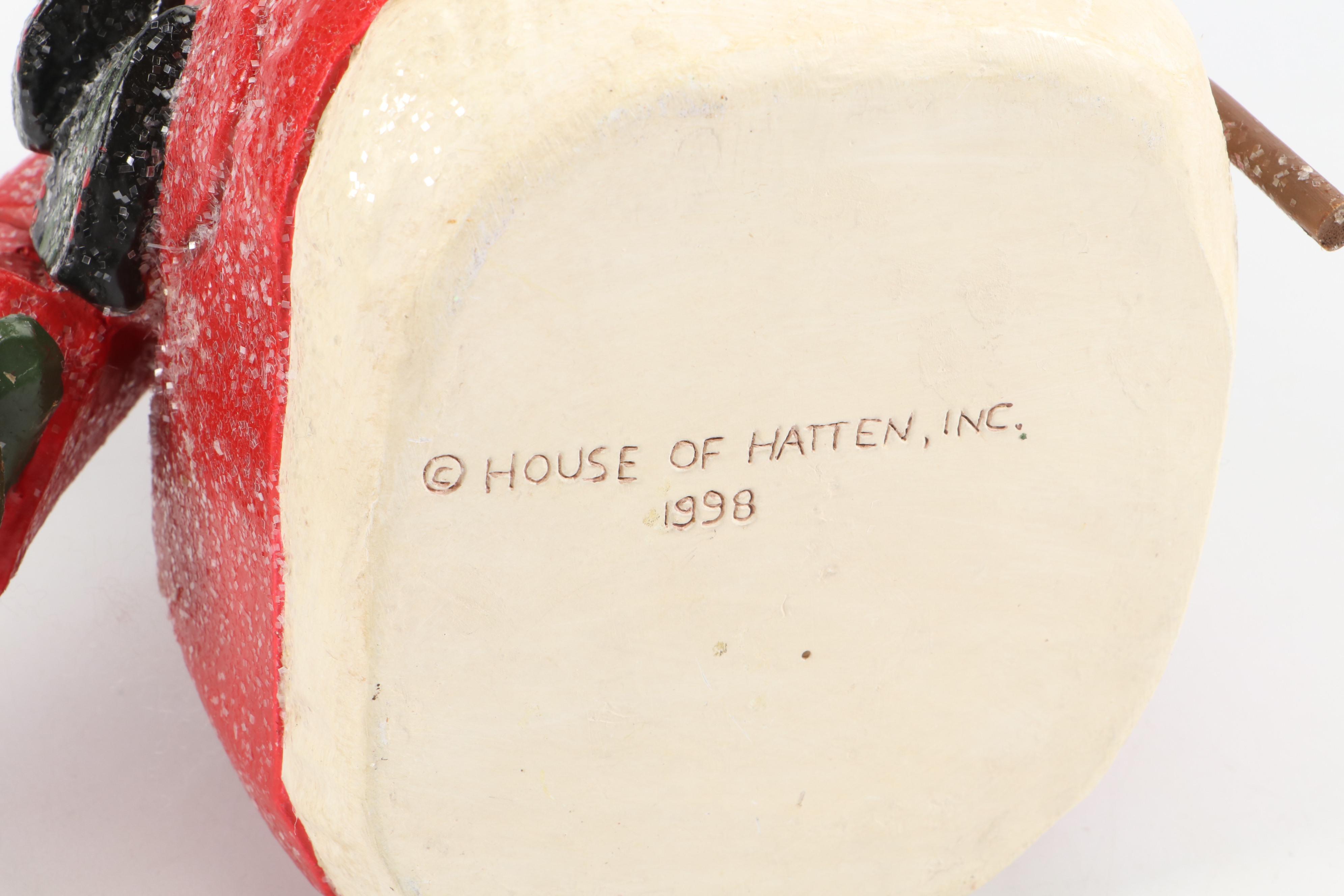 House of Hatten Folk Art Snowman Figurines, Ornaments and Music Box