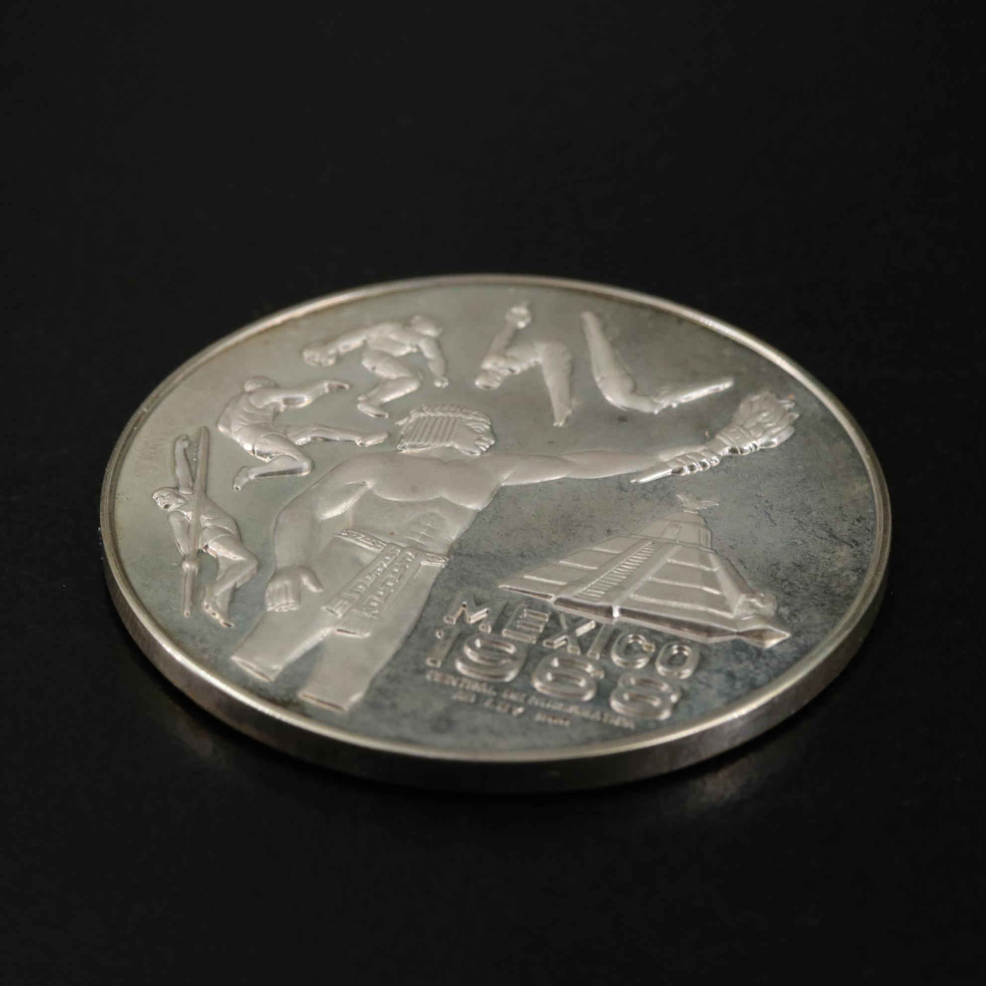 1968 Mexico Olympics Commemorative Silver Coin