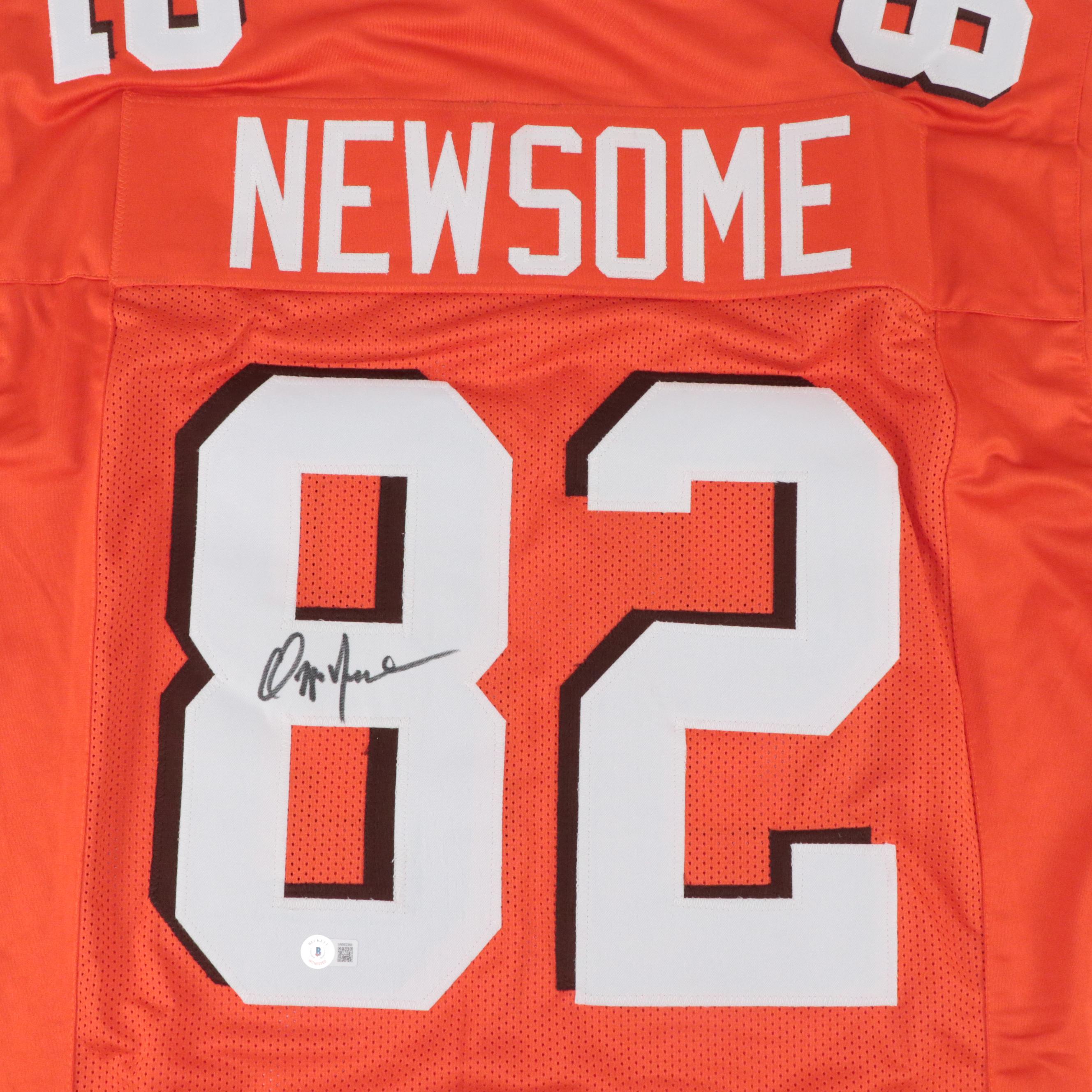 Ozzie Newsome Signed Cleveland Browns Football Jersey, Beckett