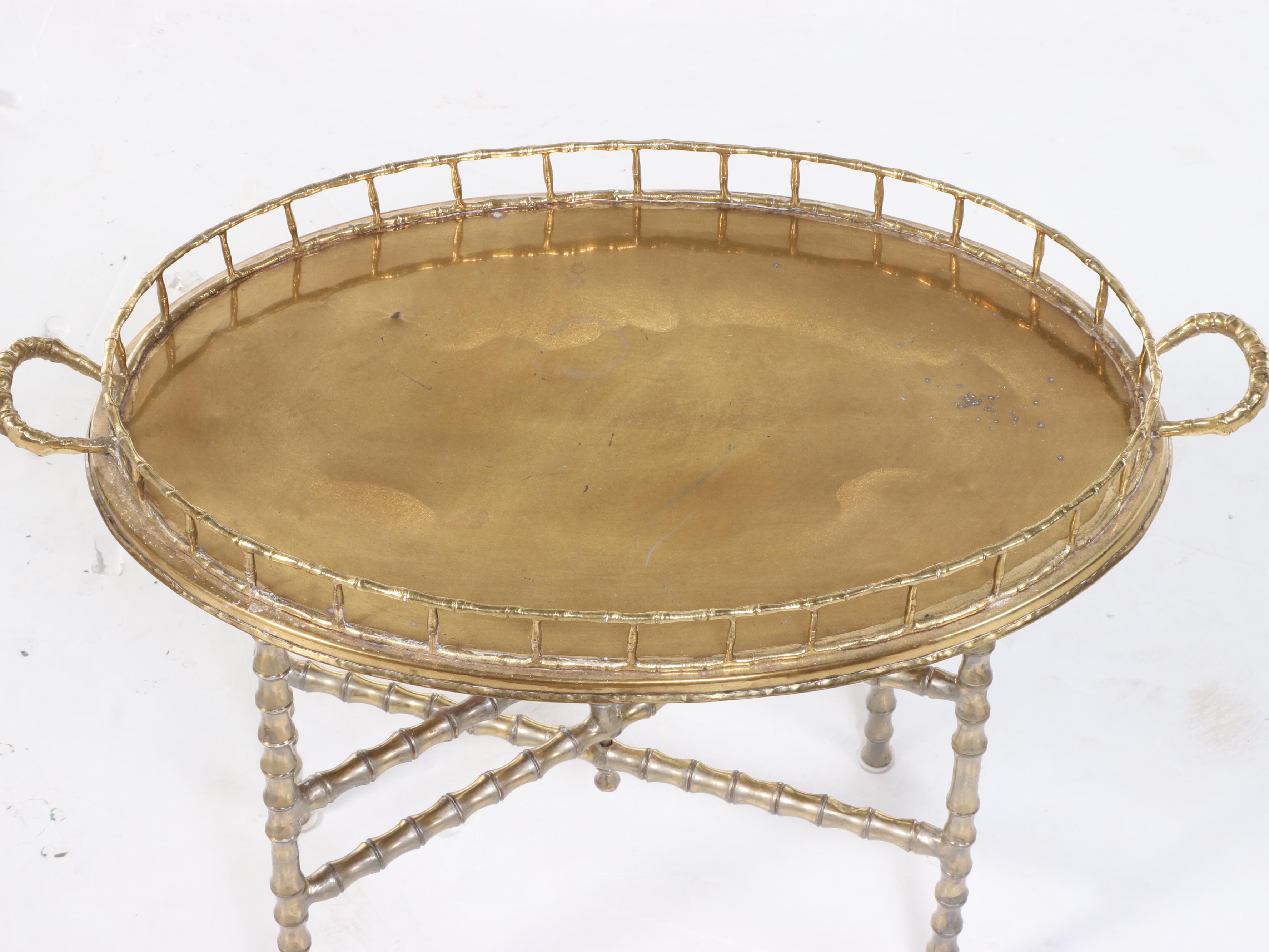Indian Brass Tray Table