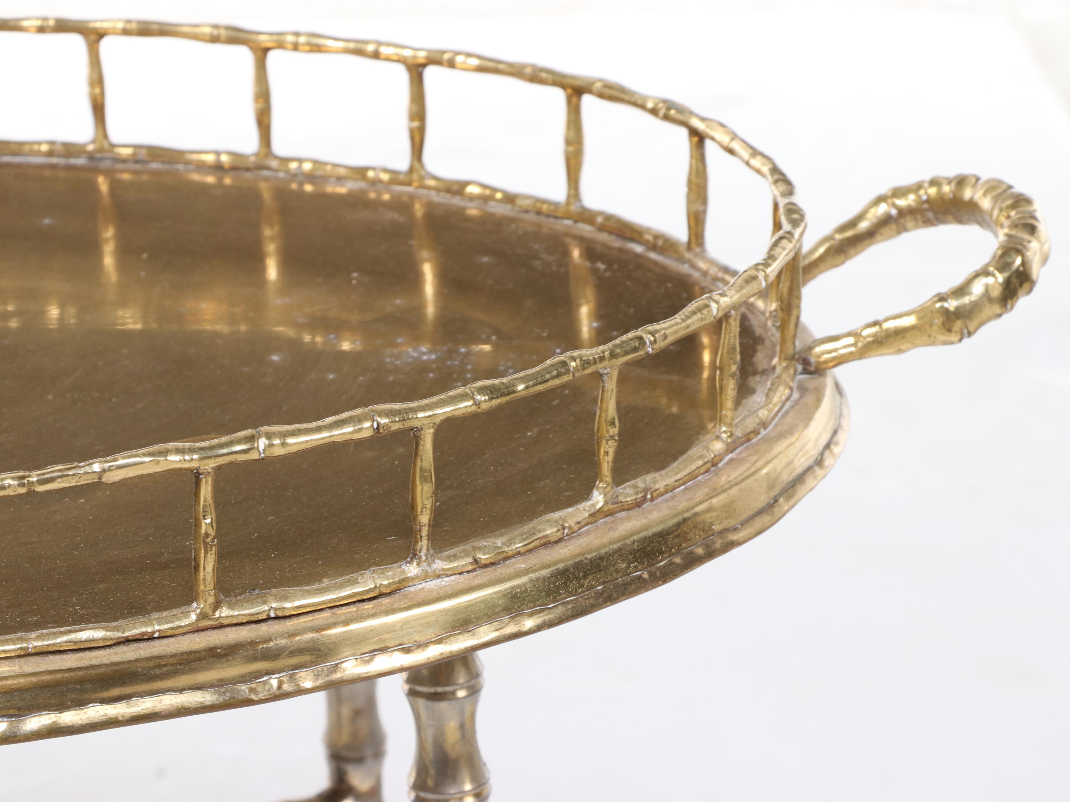 Indian Brass Tray Table