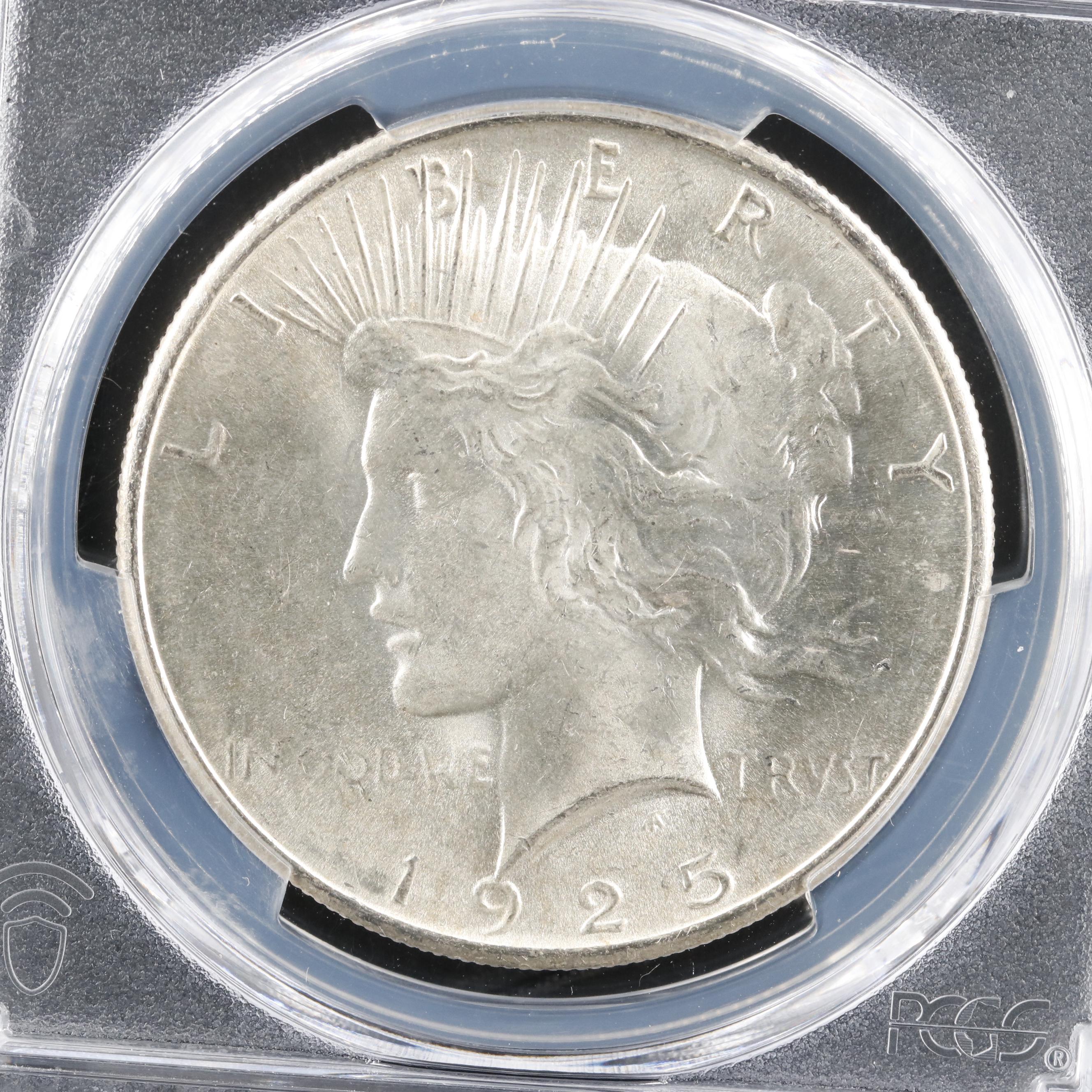 1924 and 1925 Peace Silver Dollars, PCGS Graded MS63