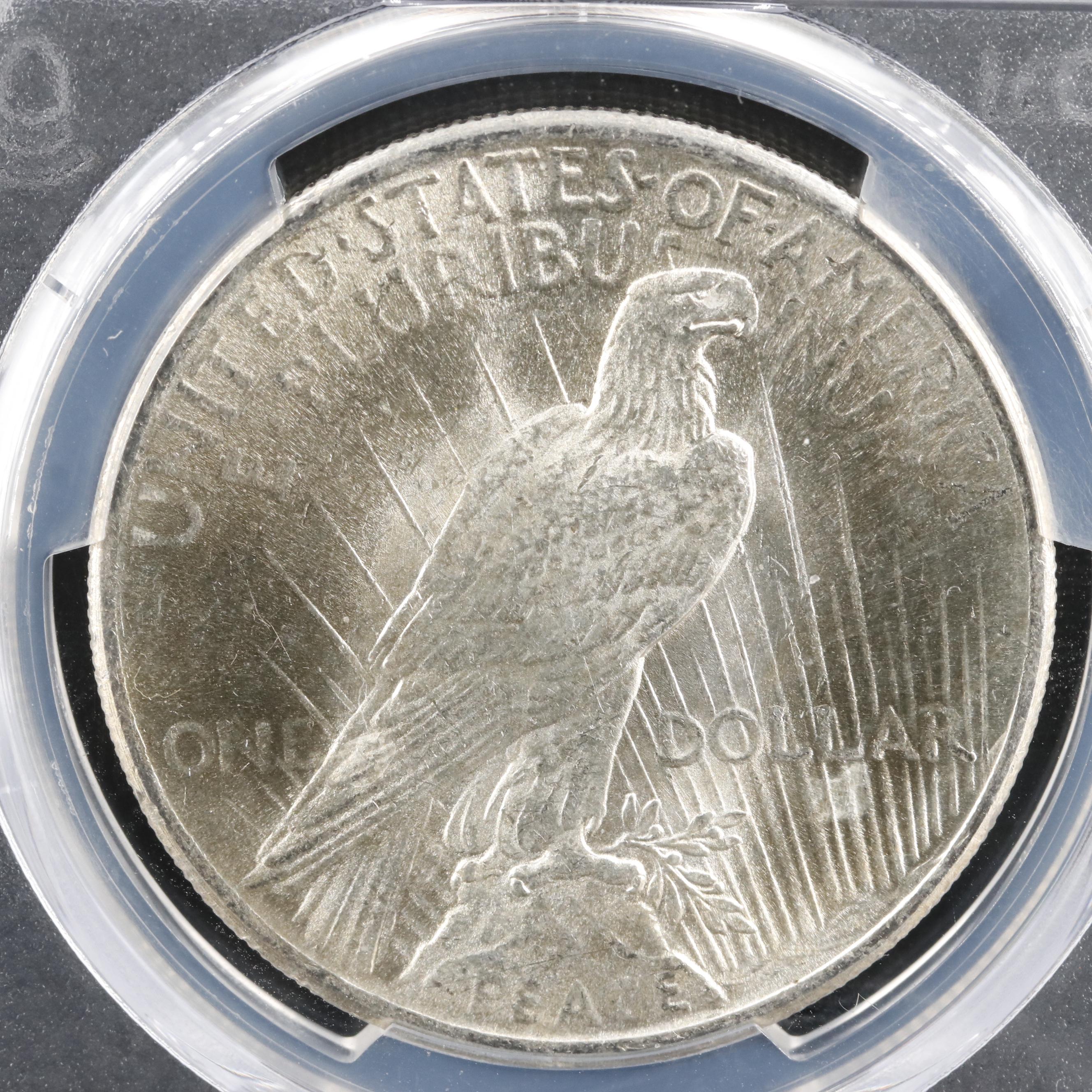 1924 and 1925 Peace Silver Dollars, PCGS Graded MS63