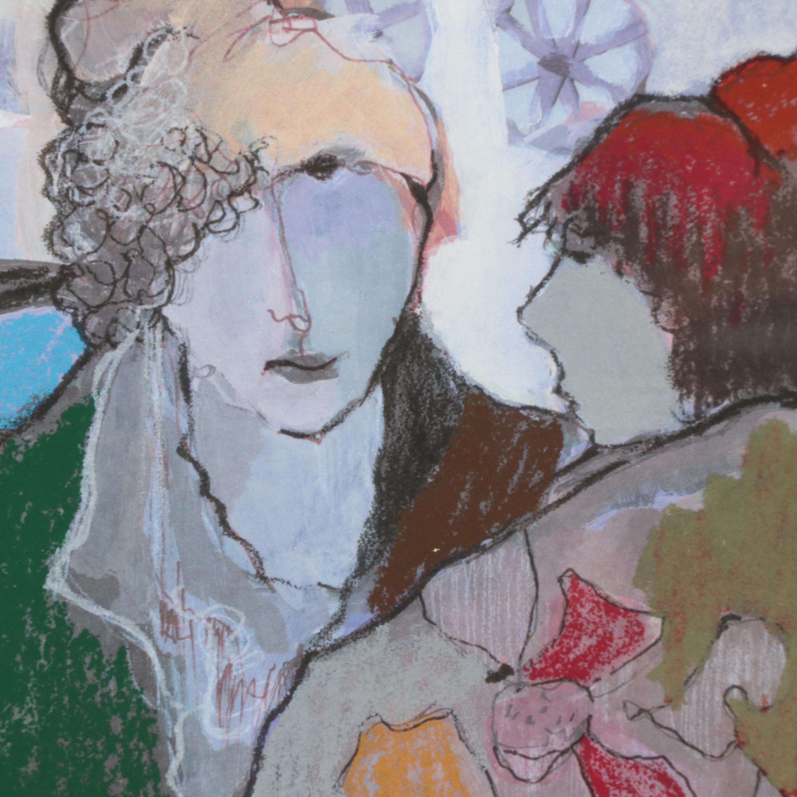 Itzchak Tarkay Signed Seriolithograph "Winter Afternoon"