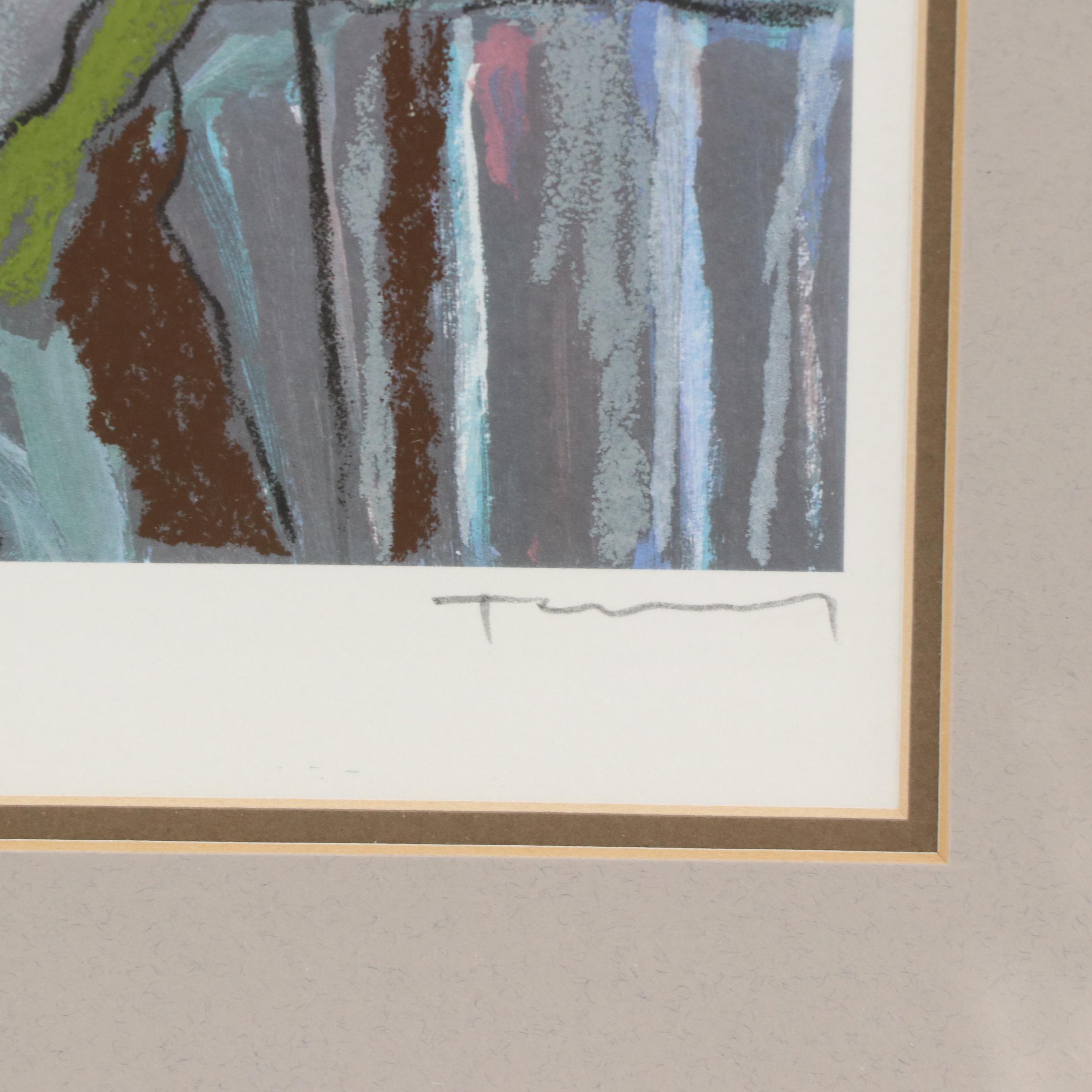 Itzchak Tarkay Signed Seriolithograph "Winter Afternoon"