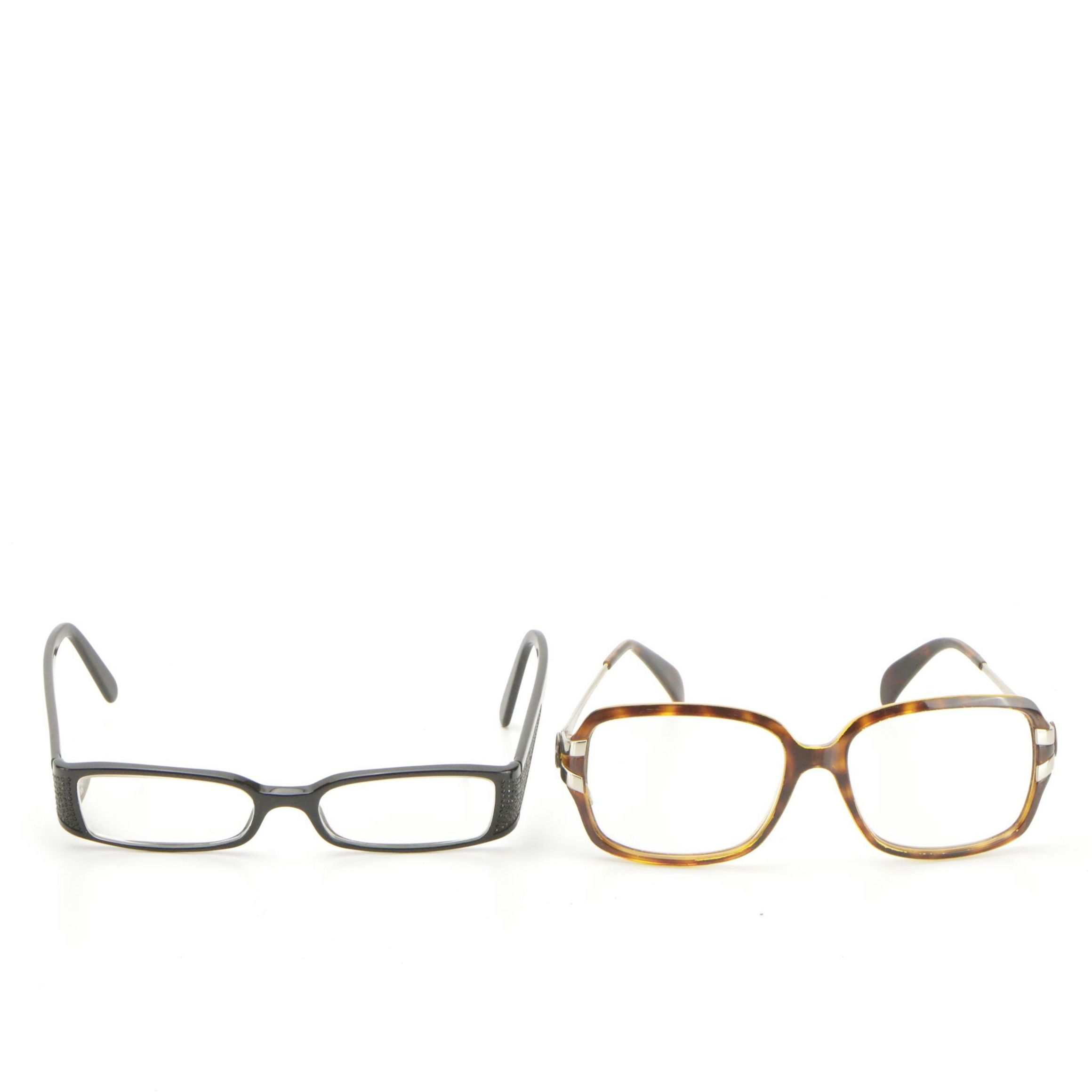 Prada VPR19I and Giorgio Armani Prescription Glasses