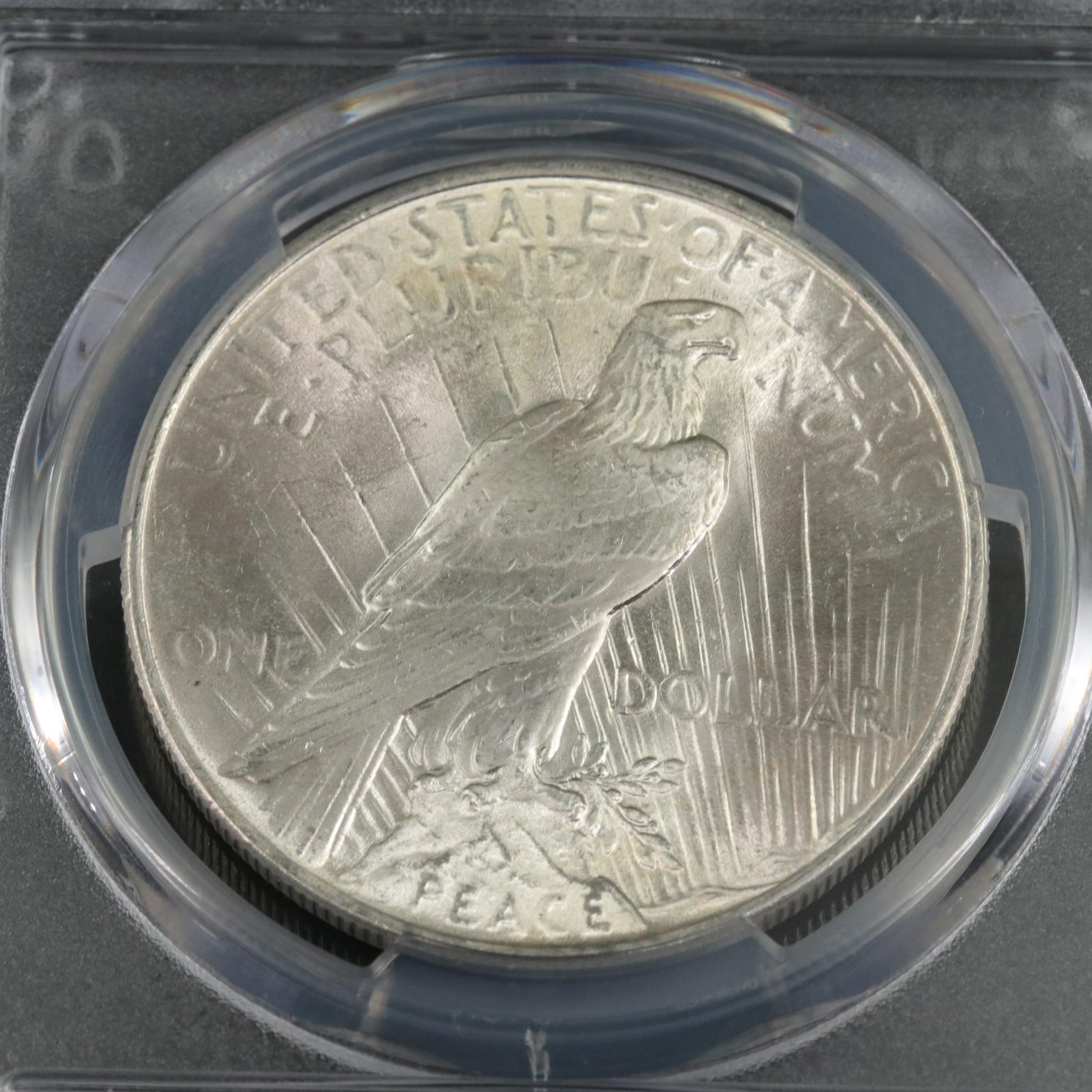 1924 and 1925 Peace Silver Dollars, PCGS Graded MS63