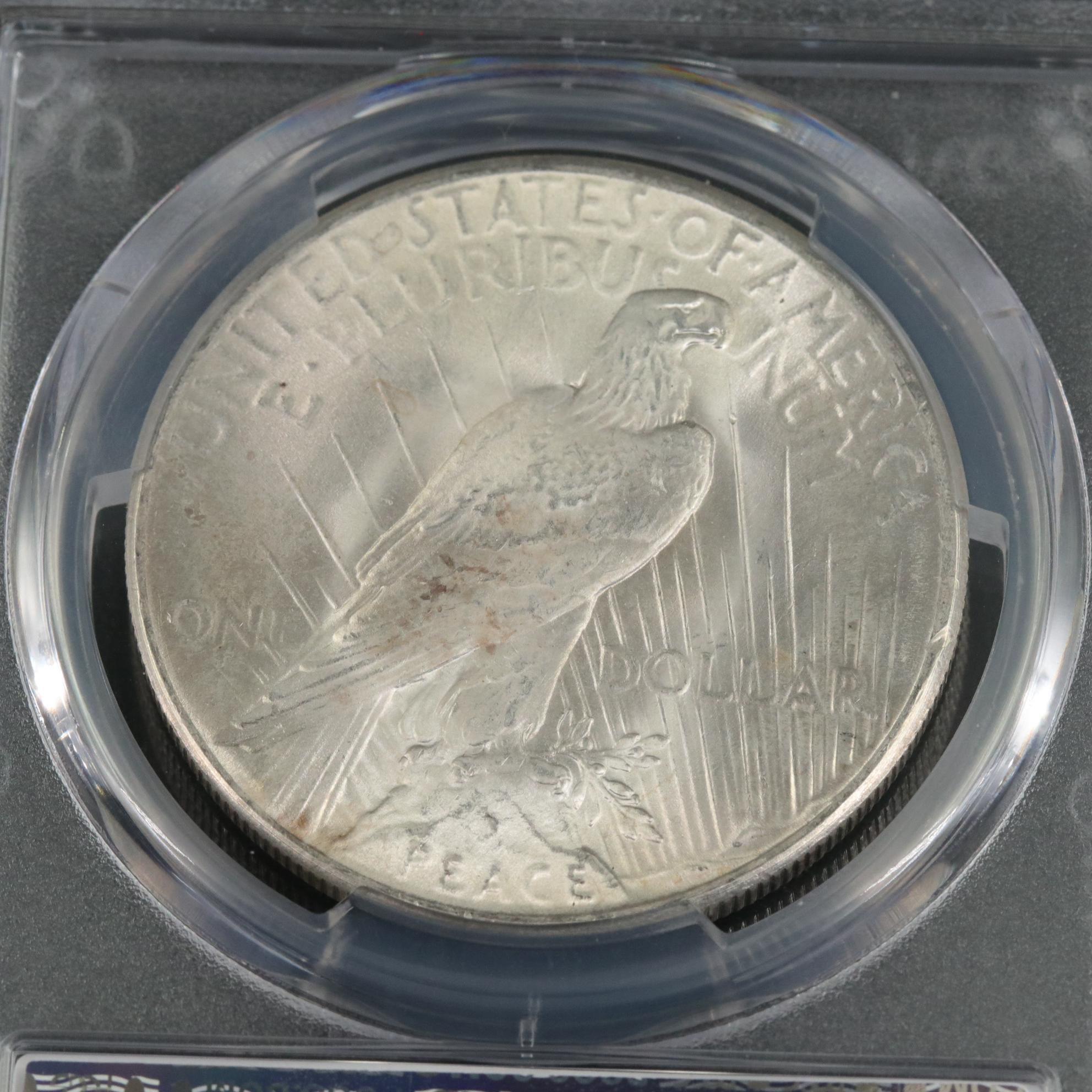1924 and 1925 Peace Silver Dollars, PCGS Graded MS63