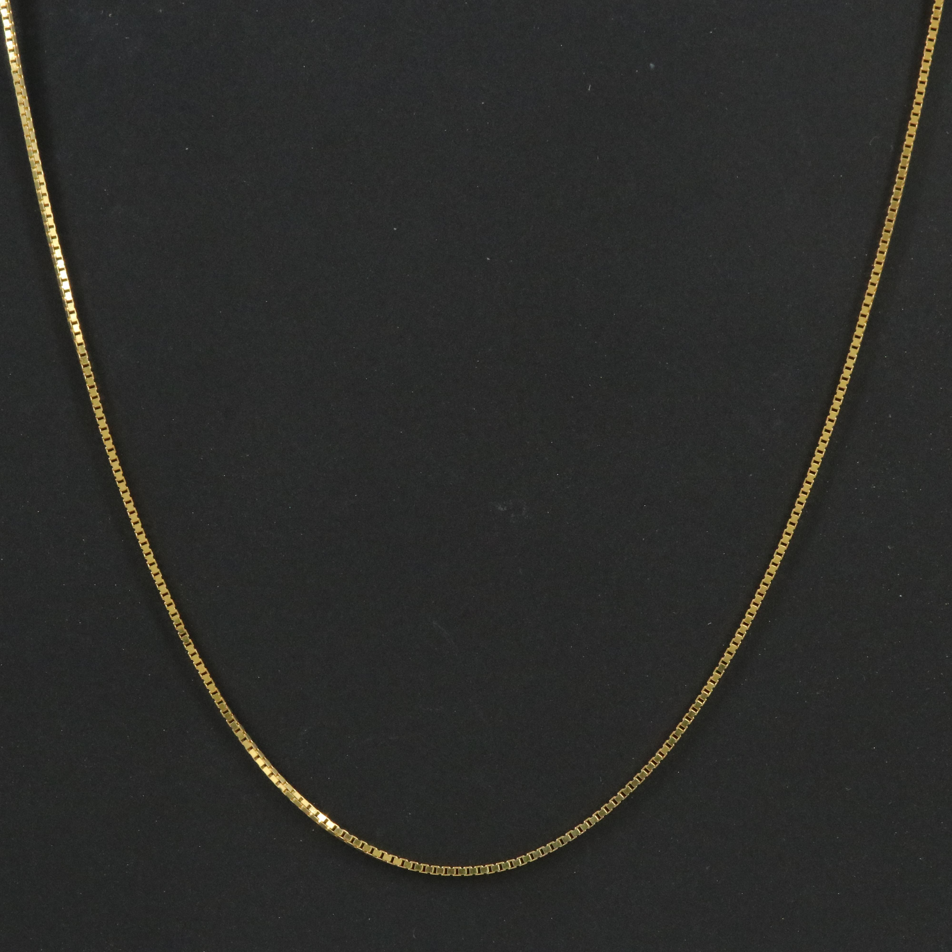14K Box Link Necklace