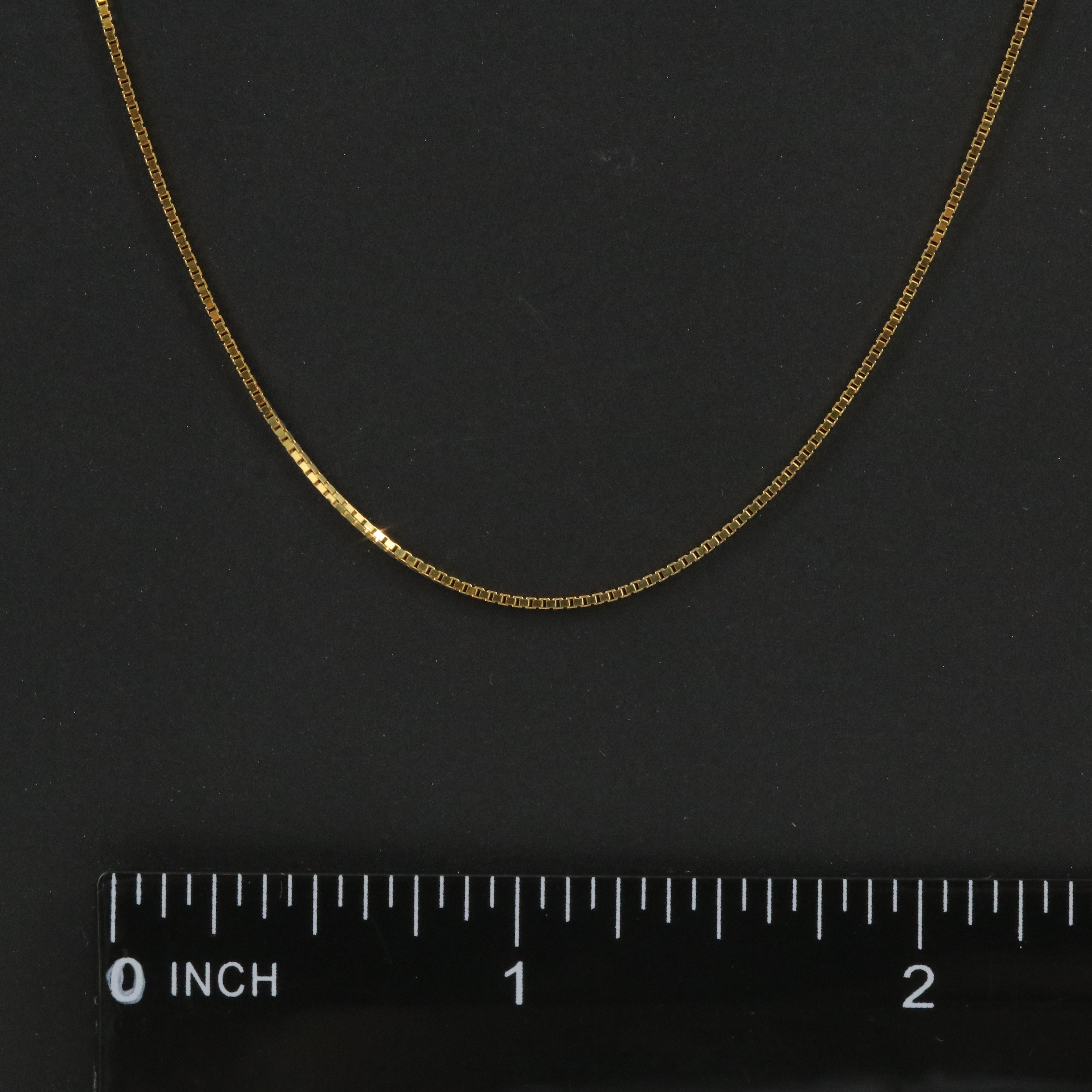 14K Box Link Necklace