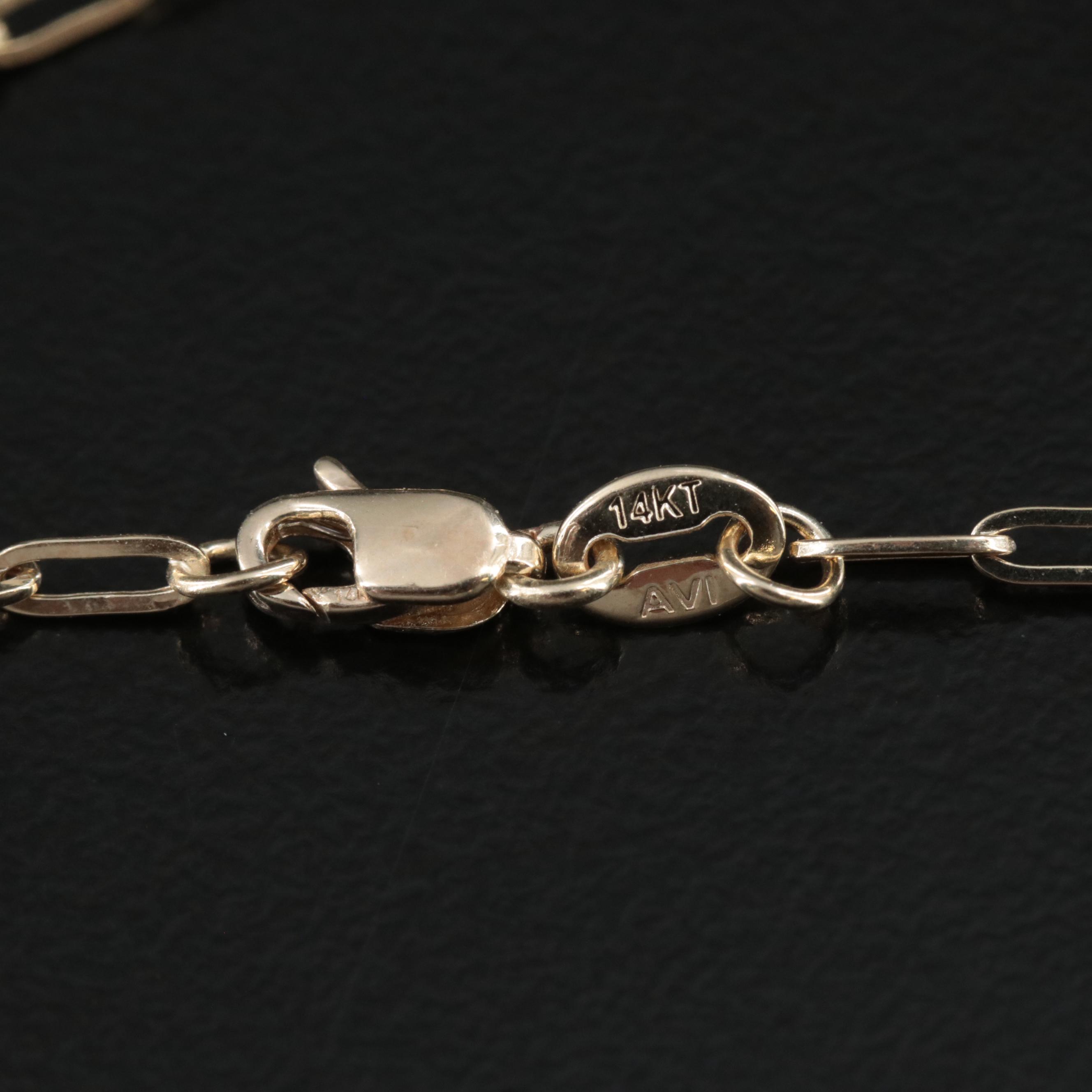 14K Paper Clip Chain Necklace