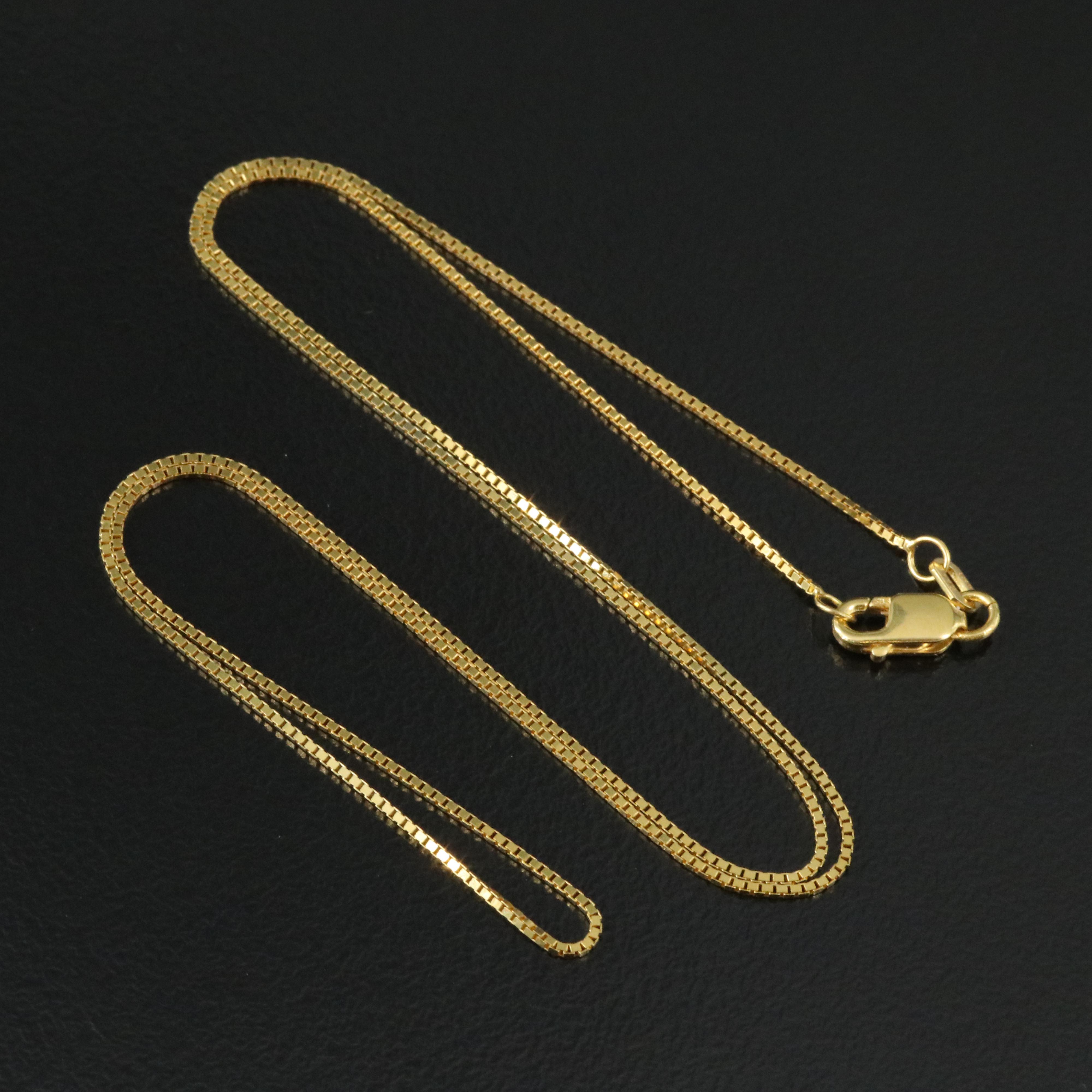 14K Box Link Necklace