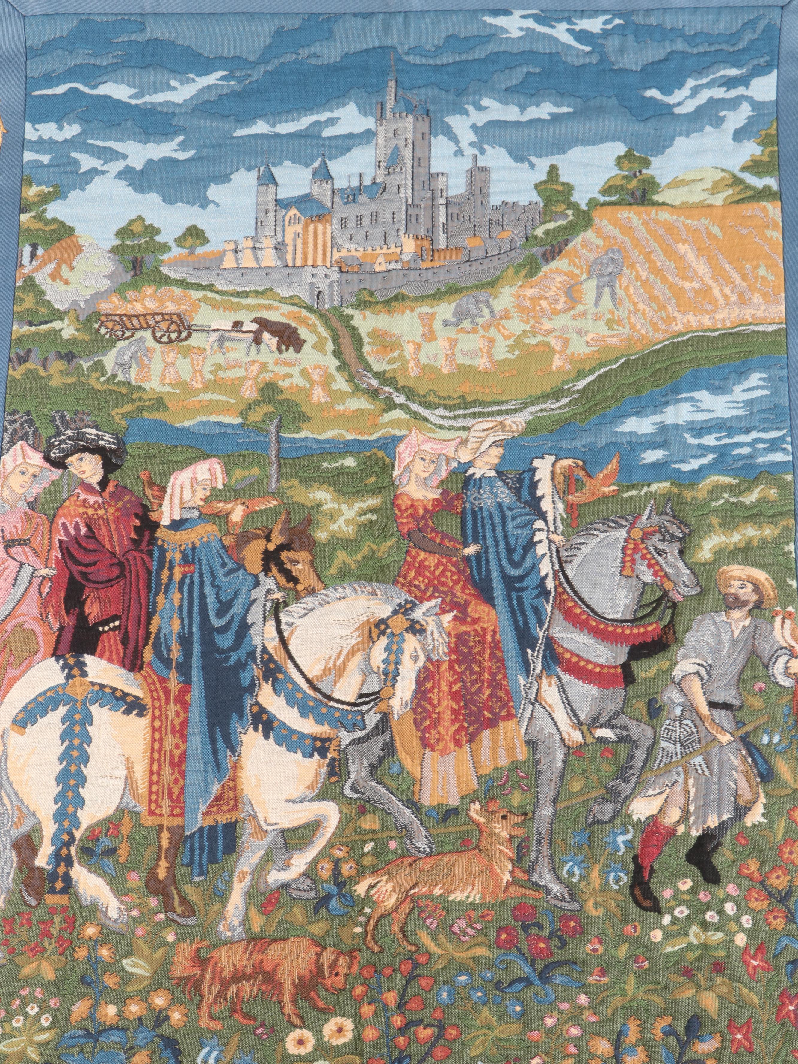 Belgian Flemish Tapestries "The Month of August" Cotton Jacquard Tapestry