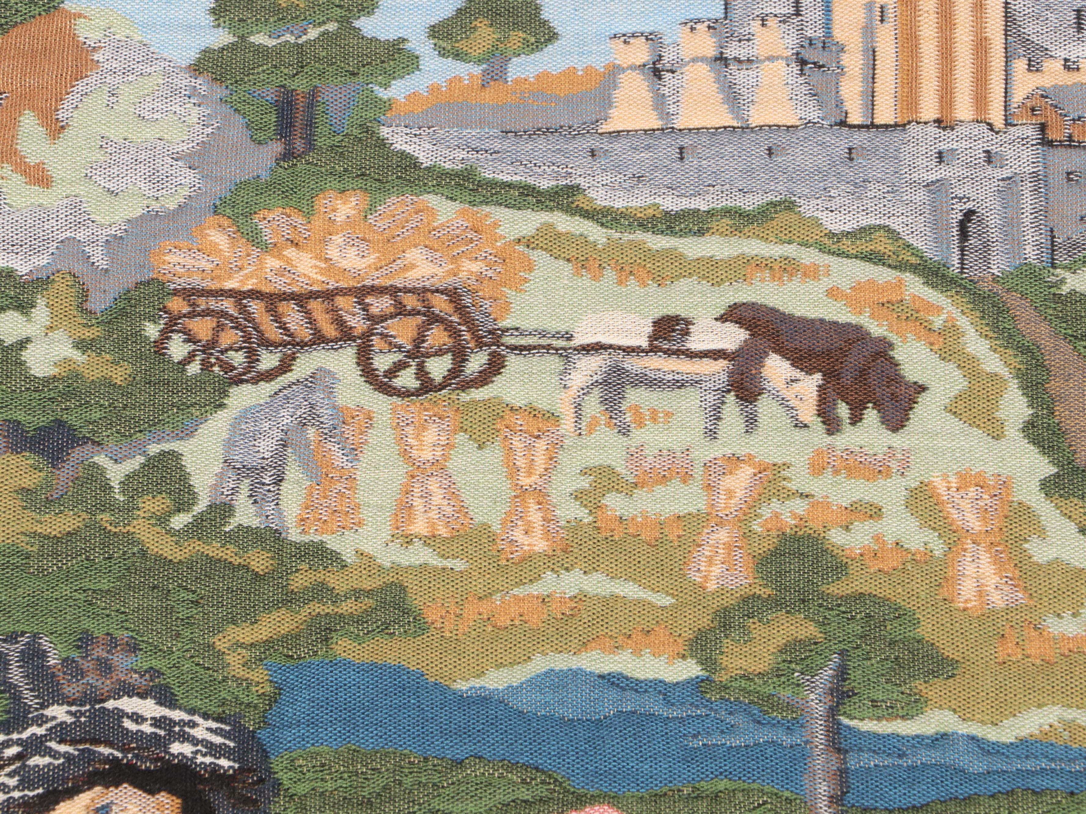 Belgian Flemish Tapestries "The Month of August" Cotton Jacquard Tapestry