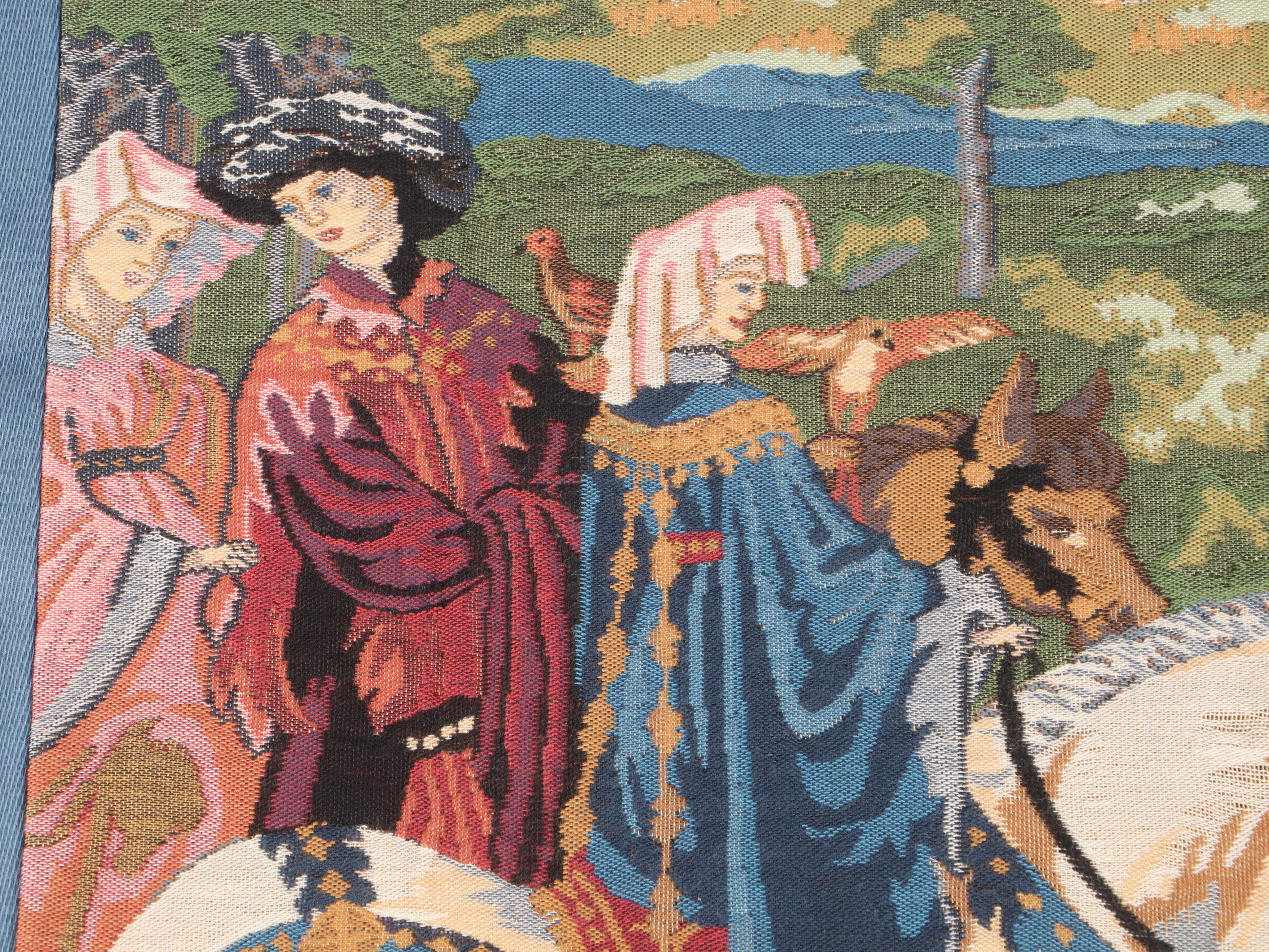 Belgian Flemish Tapestries "The Month of August" Cotton Jacquard Tapestry