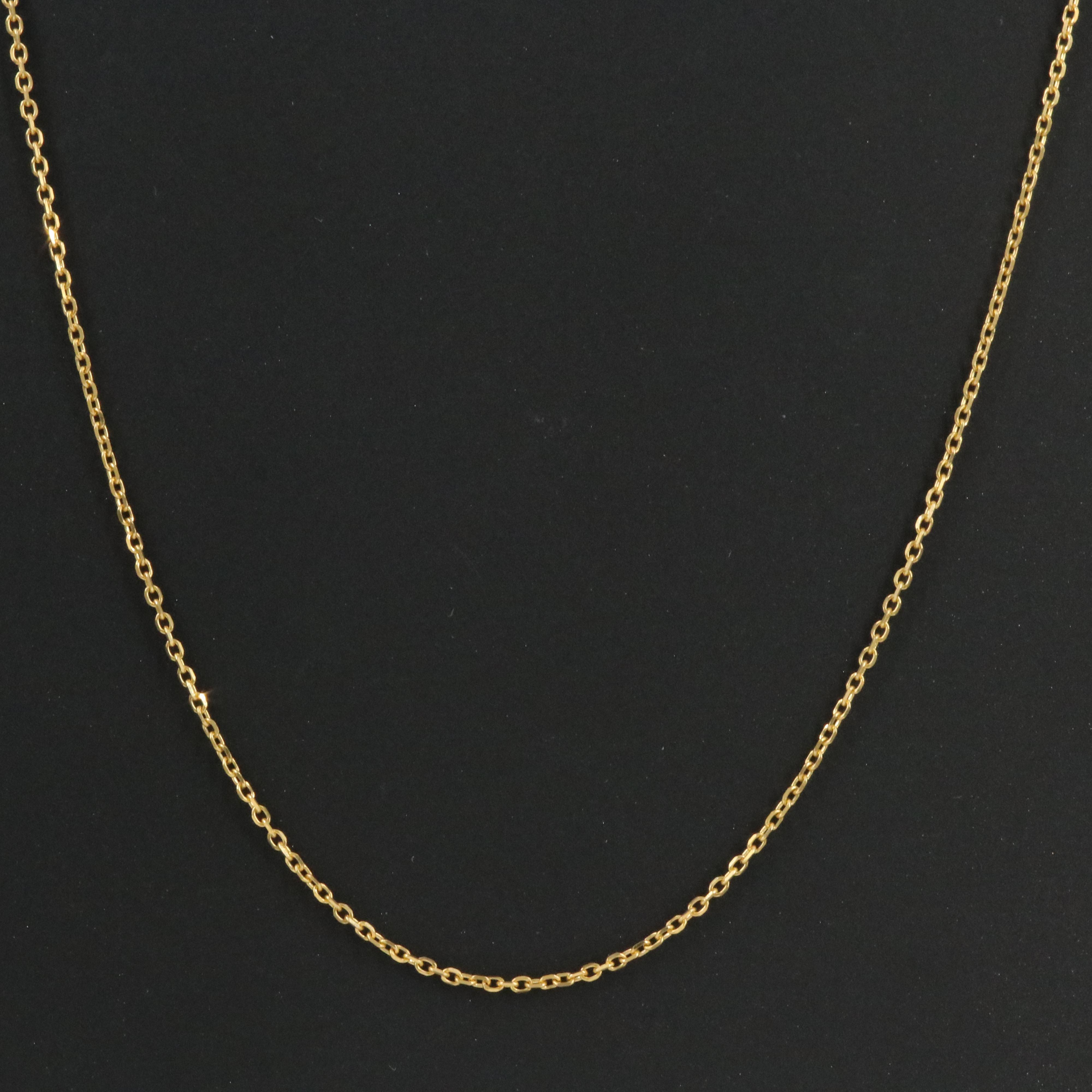 14K Beveled Cable Slide Chain Necklace