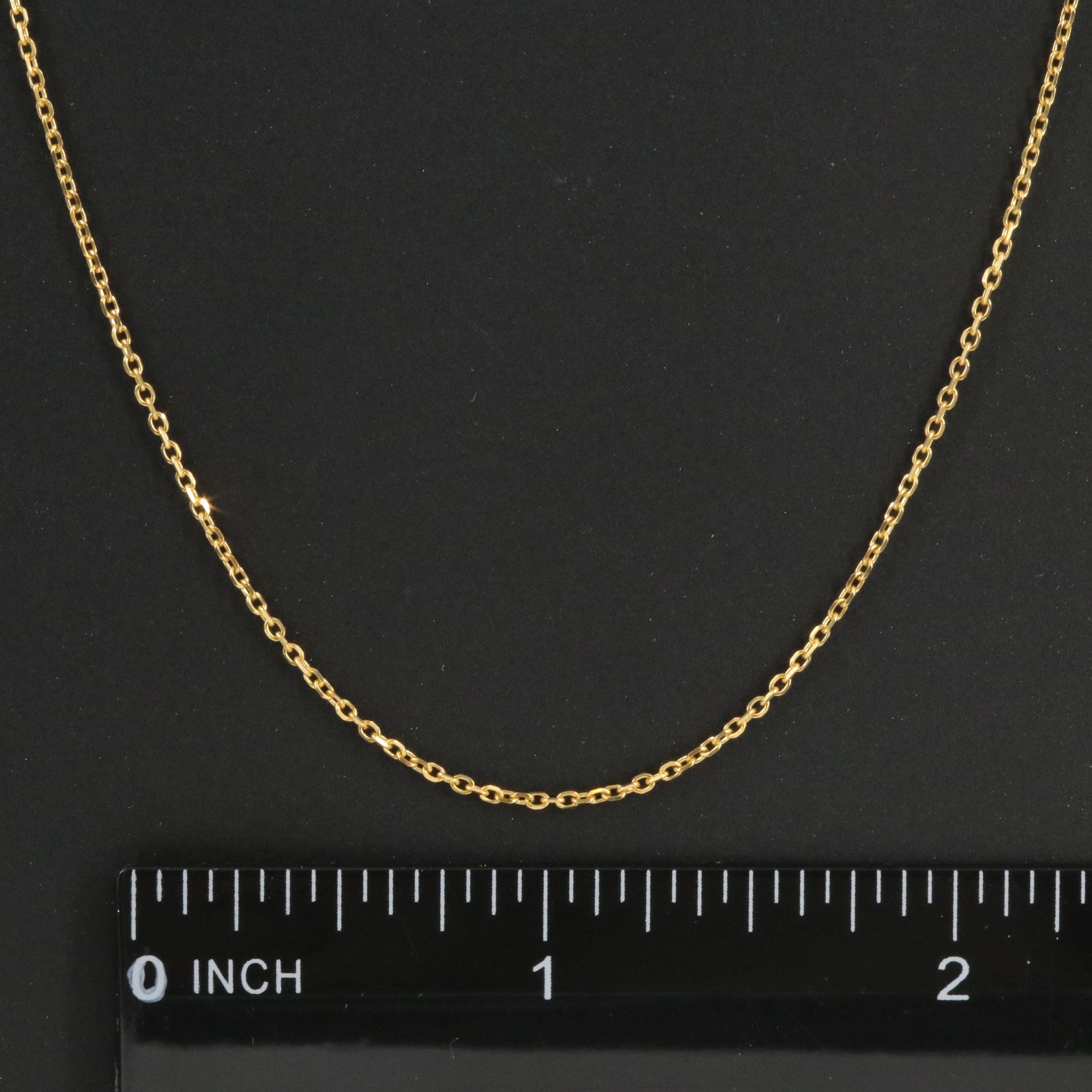 14K Beveled Cable Slide Chain Necklace