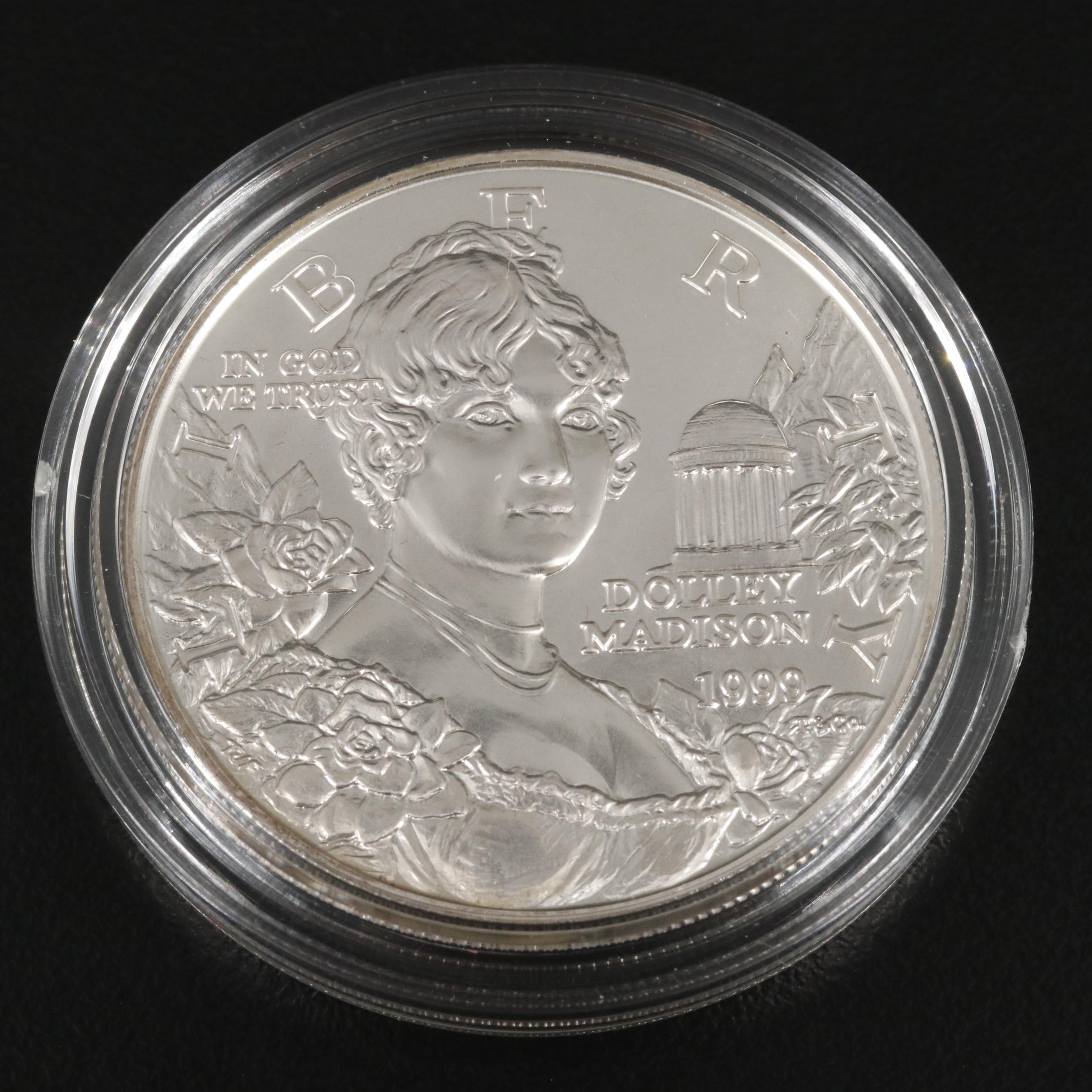1999 Dolley Madison 2-Coin Commemorative Silver Dollar Set