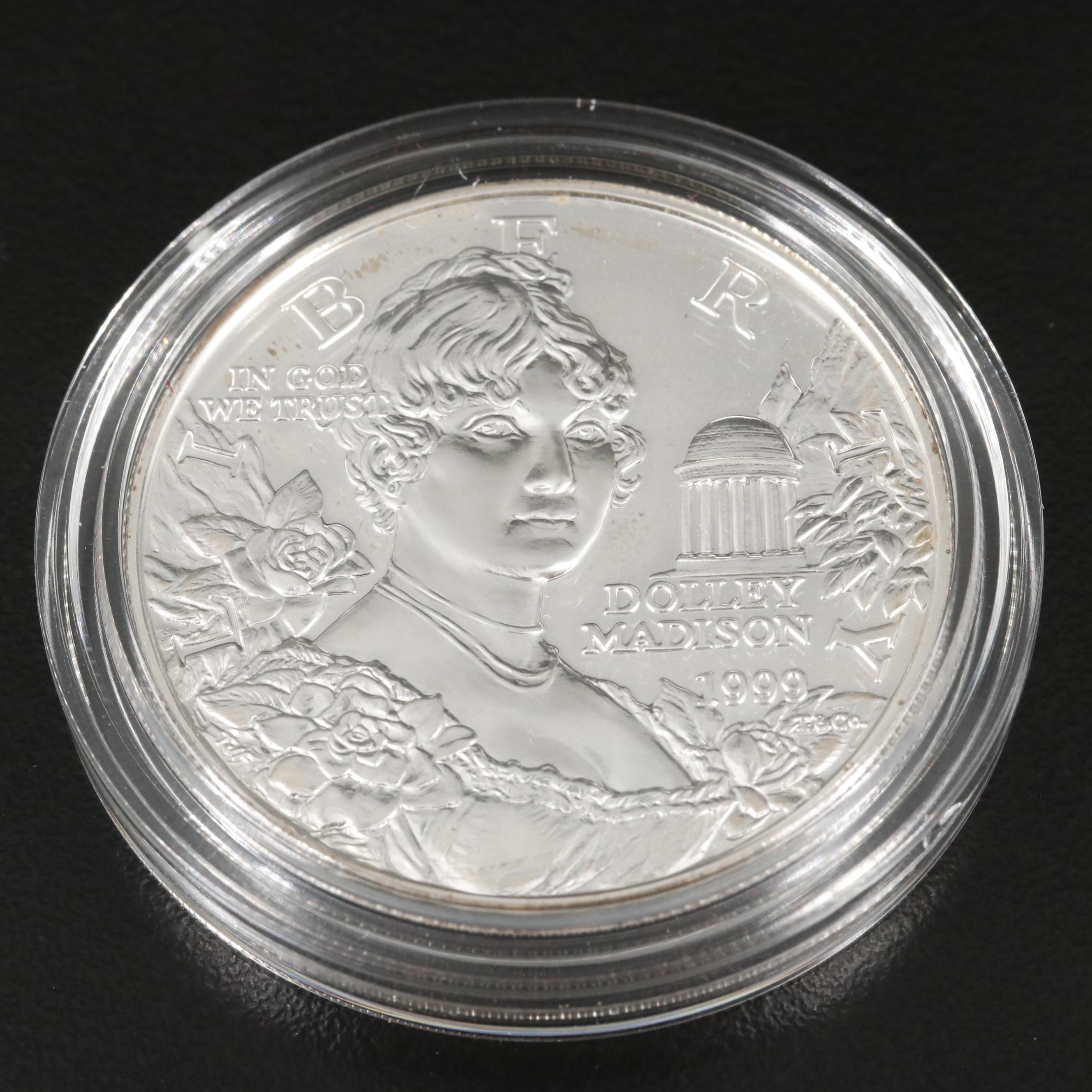 1999 Dolley Madison 2-Coin Commemorative Silver Dollar Set