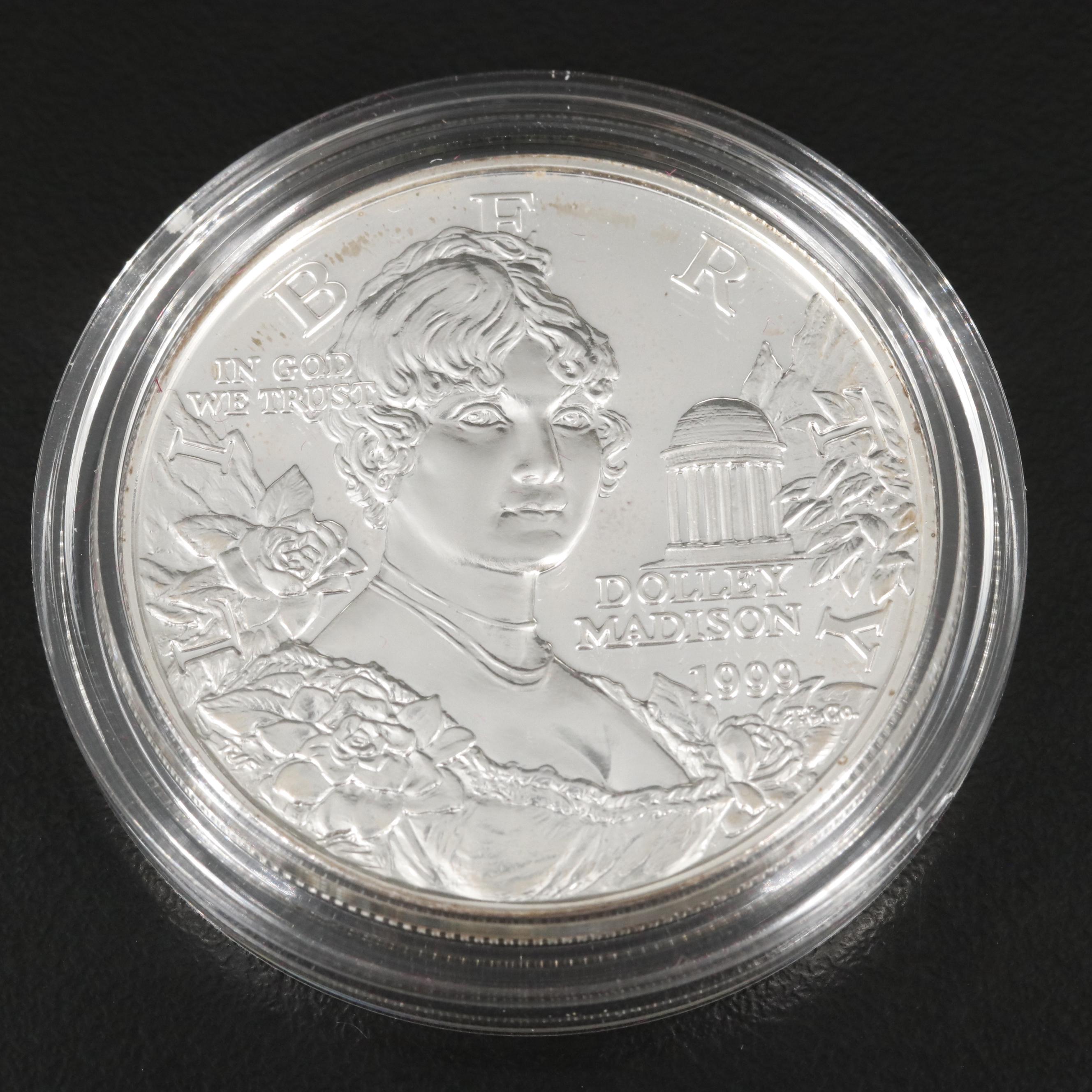 1999 Dolley Madison 2-Coin Commemorative Silver Dollar Set