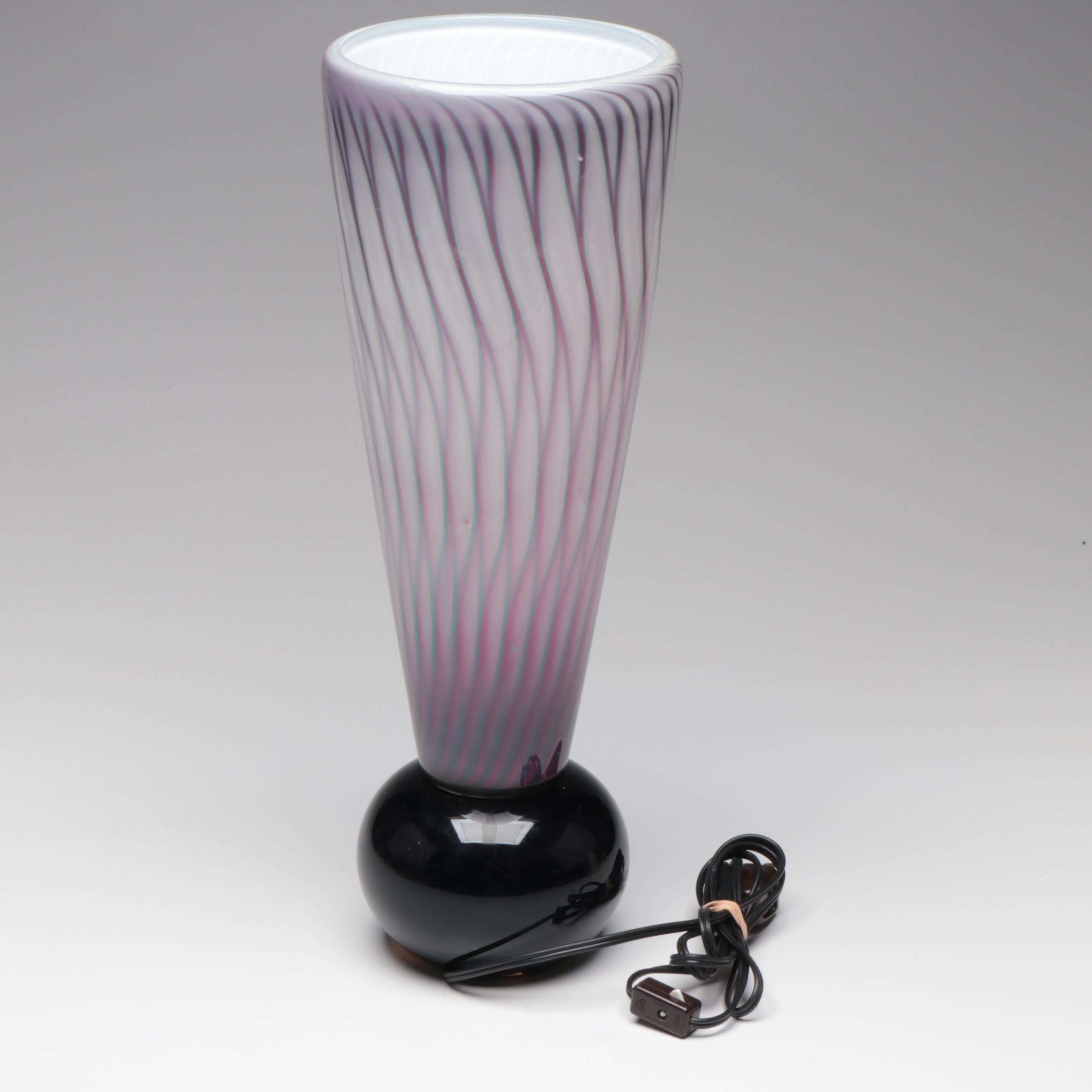 Blown Art Glass Table Lamp, Mid/Late 20th Century