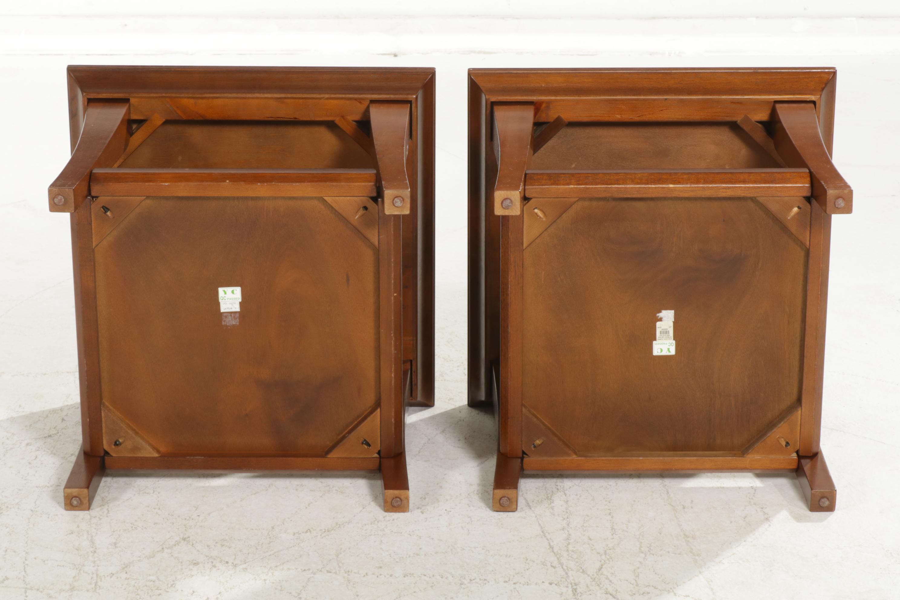 Pair of Pottery Barn Wood Side Tables Everything But The House