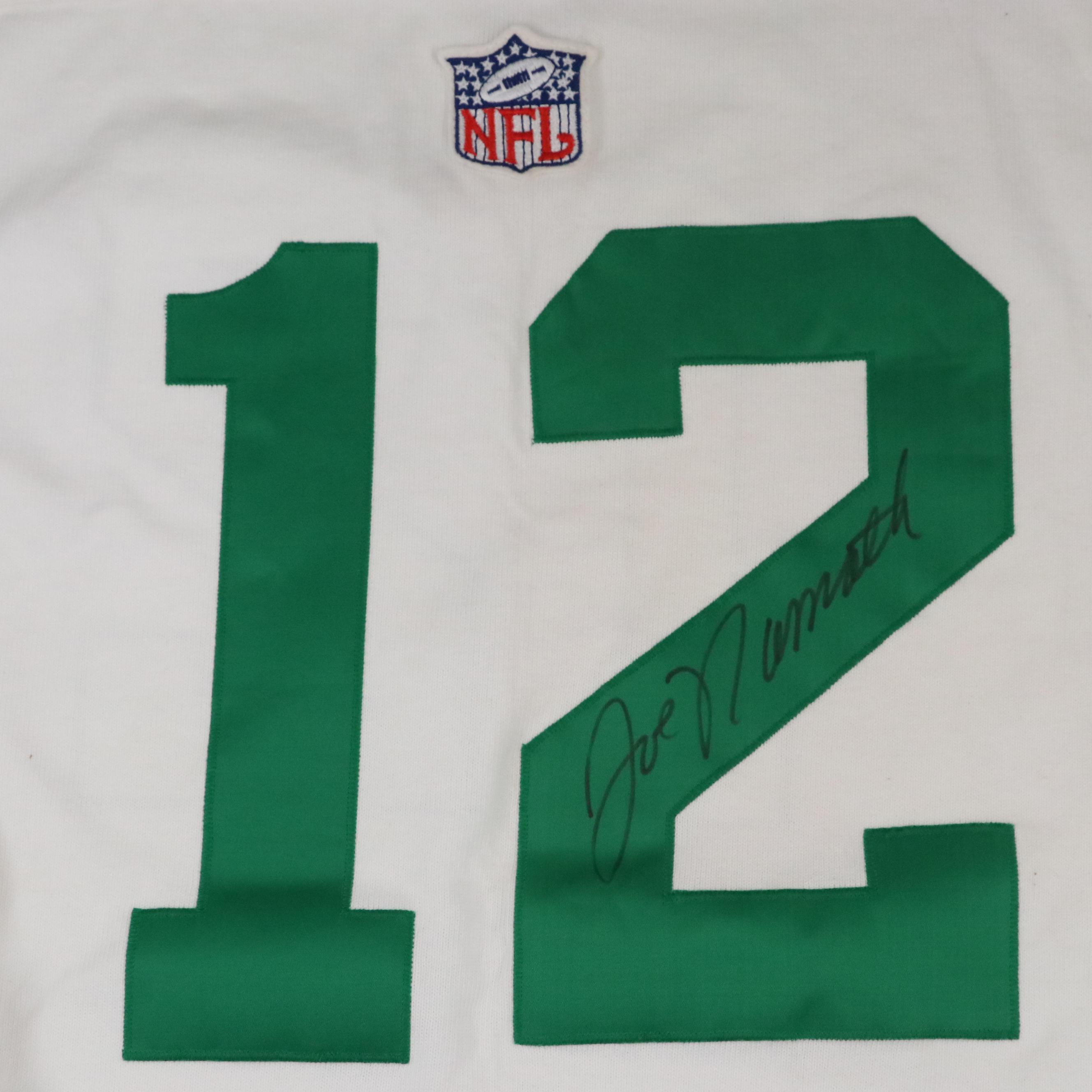 Joe Namath Signed Champion Throwback New York Jets Football Jersey, JSA
