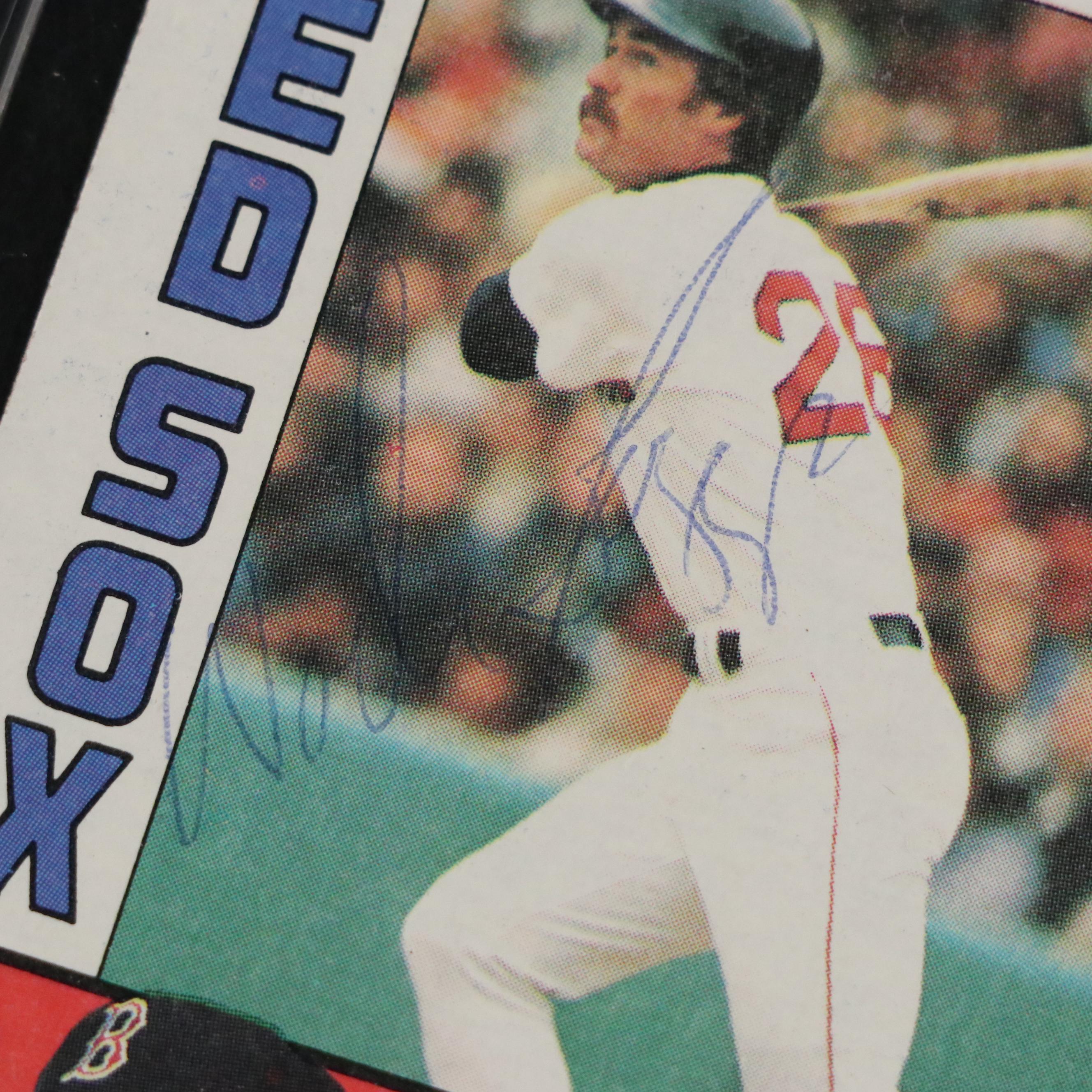 Wade Boggs Signed Rawlings Official American League Baseball and Topps Card