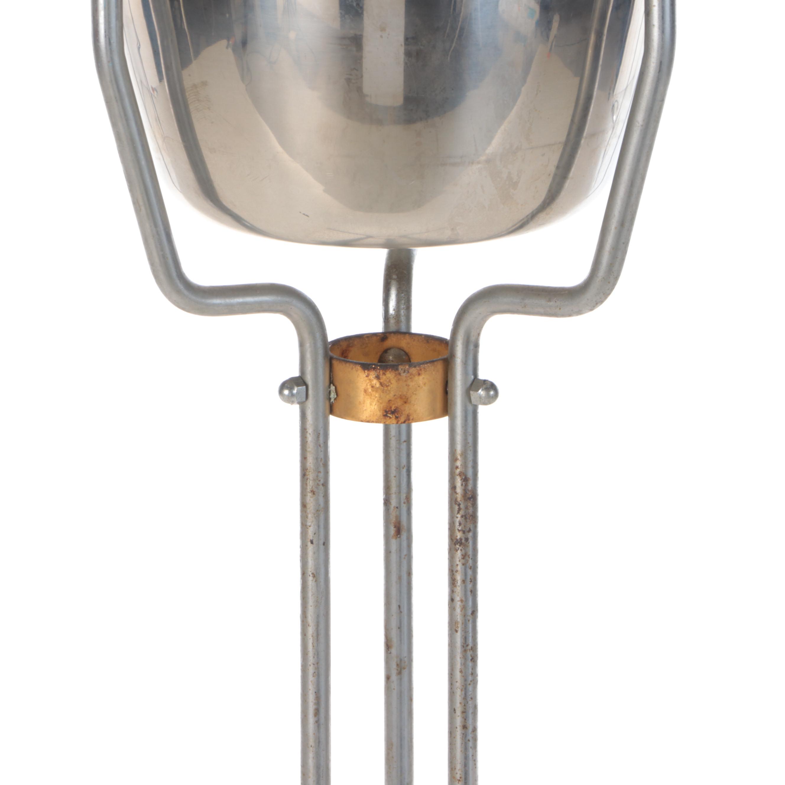 Retro Stainless Champagne Ice Bucket with Stand