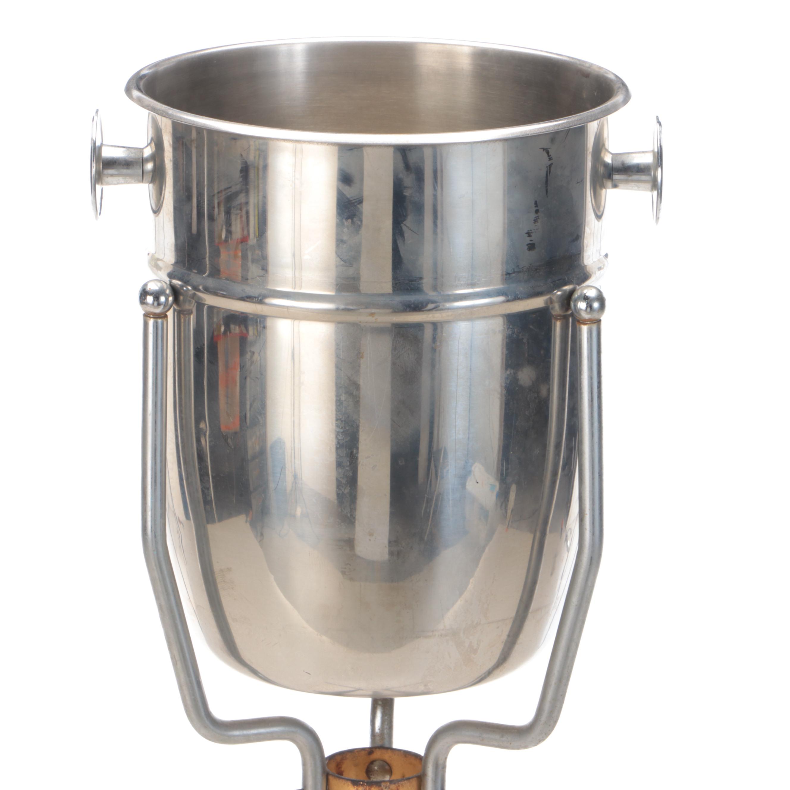 Retro Stainless Champagne Ice Bucket with Stand