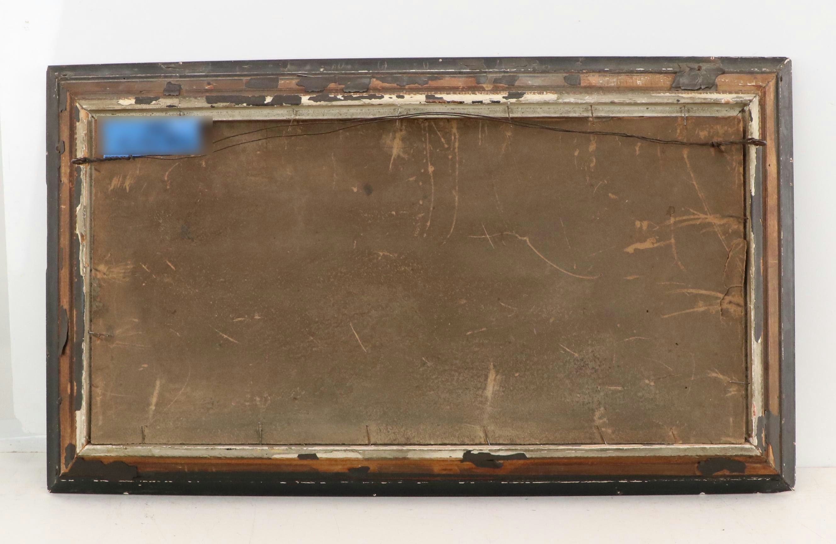 River Landscape Oil Painting, 19th Century