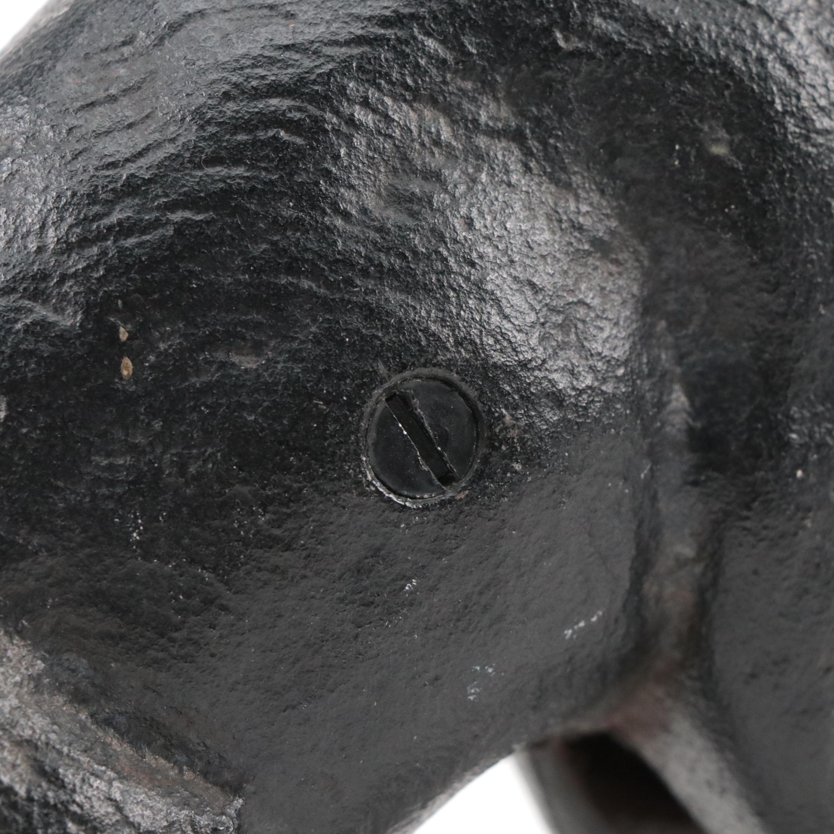 Hubley Style Cast Iron Black Cat Doorstop