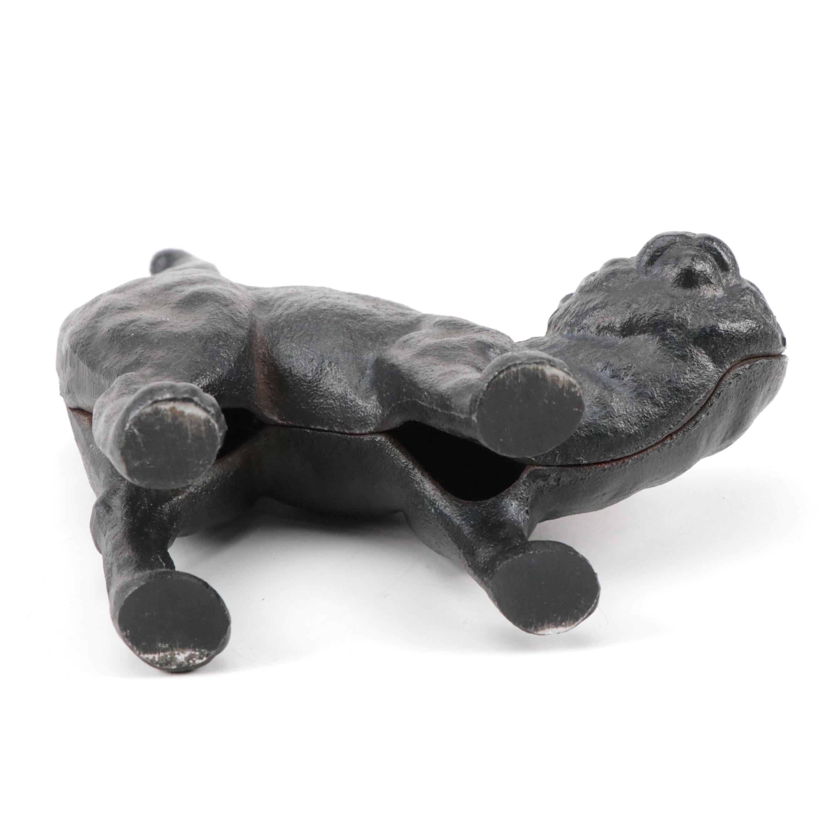 Hubley Style Cast Iron Black Cat Doorstop