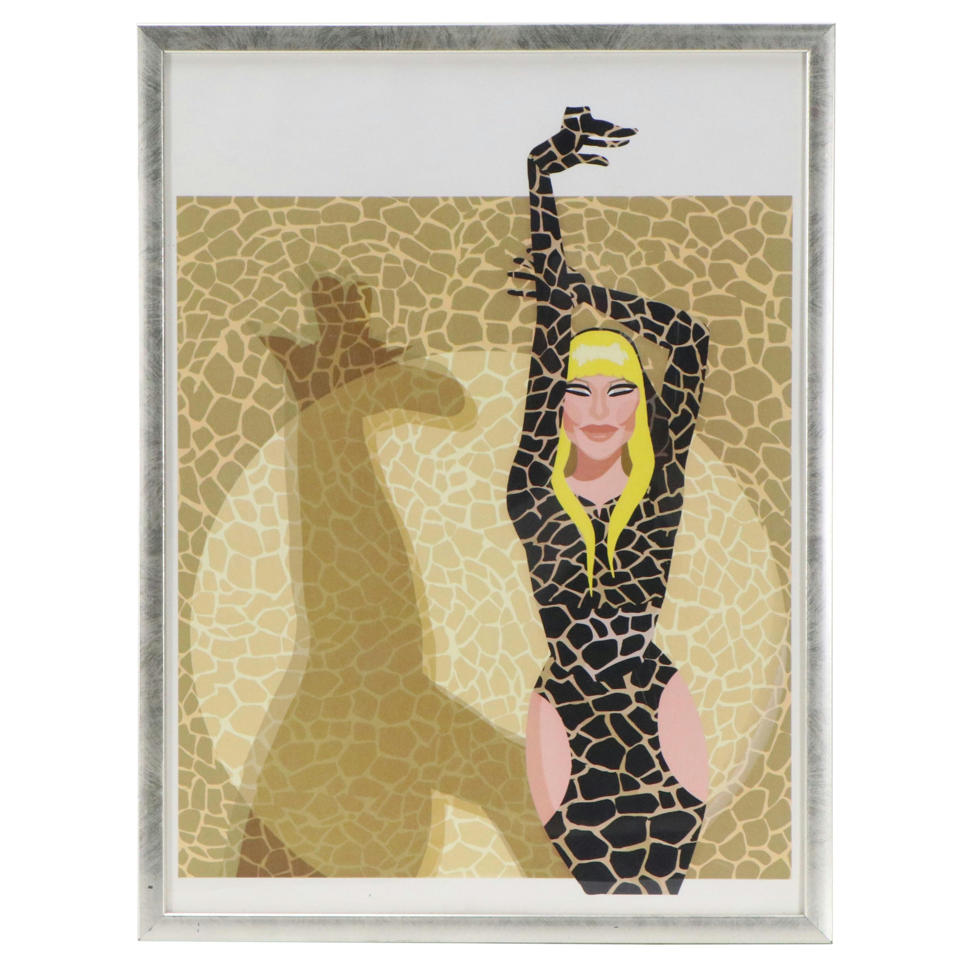 Offset Lithograph of Drag Queen Chad Michaels After Chad Sell