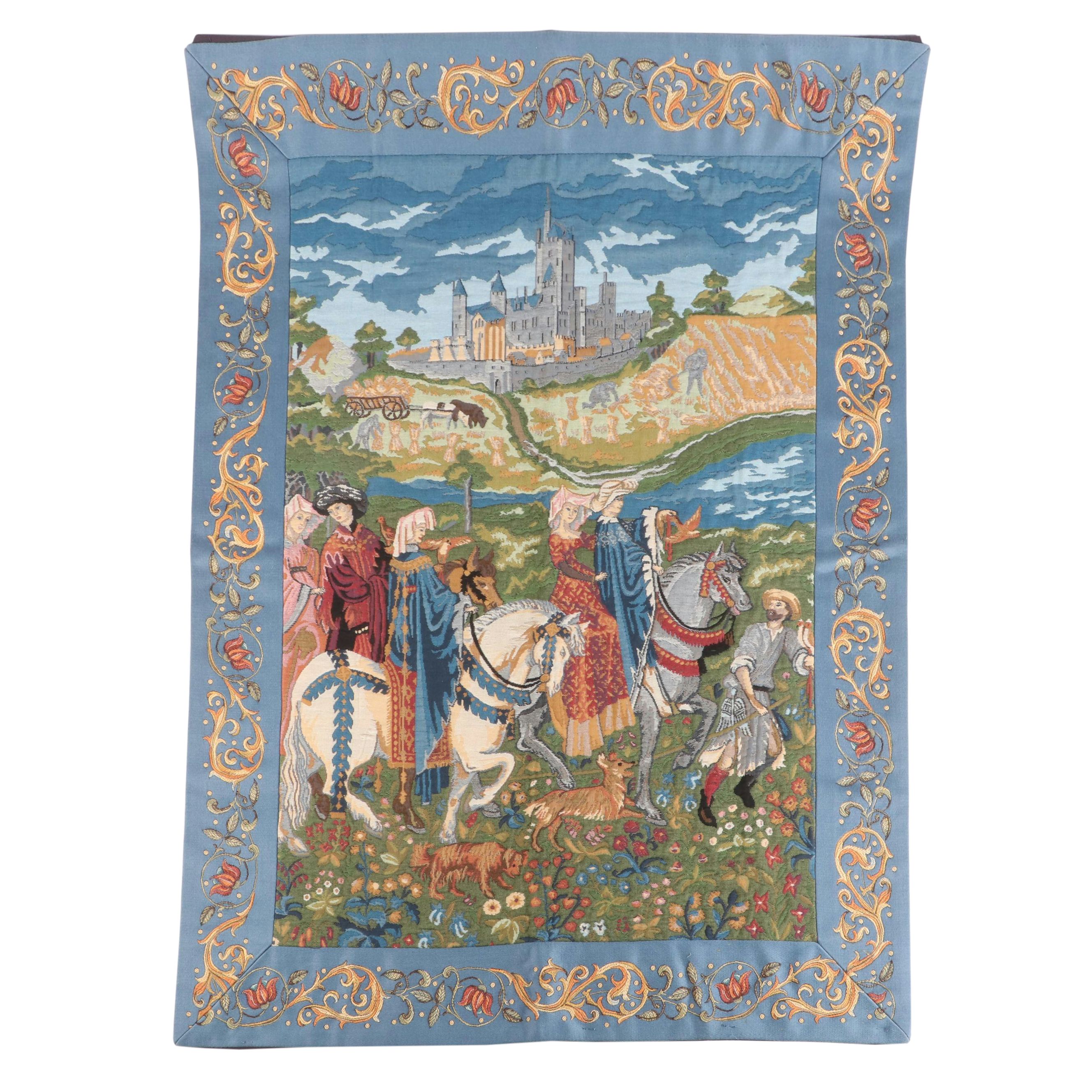Belgian Flemish Tapestries "The Month of August" Cotton Jacquard Tapestry