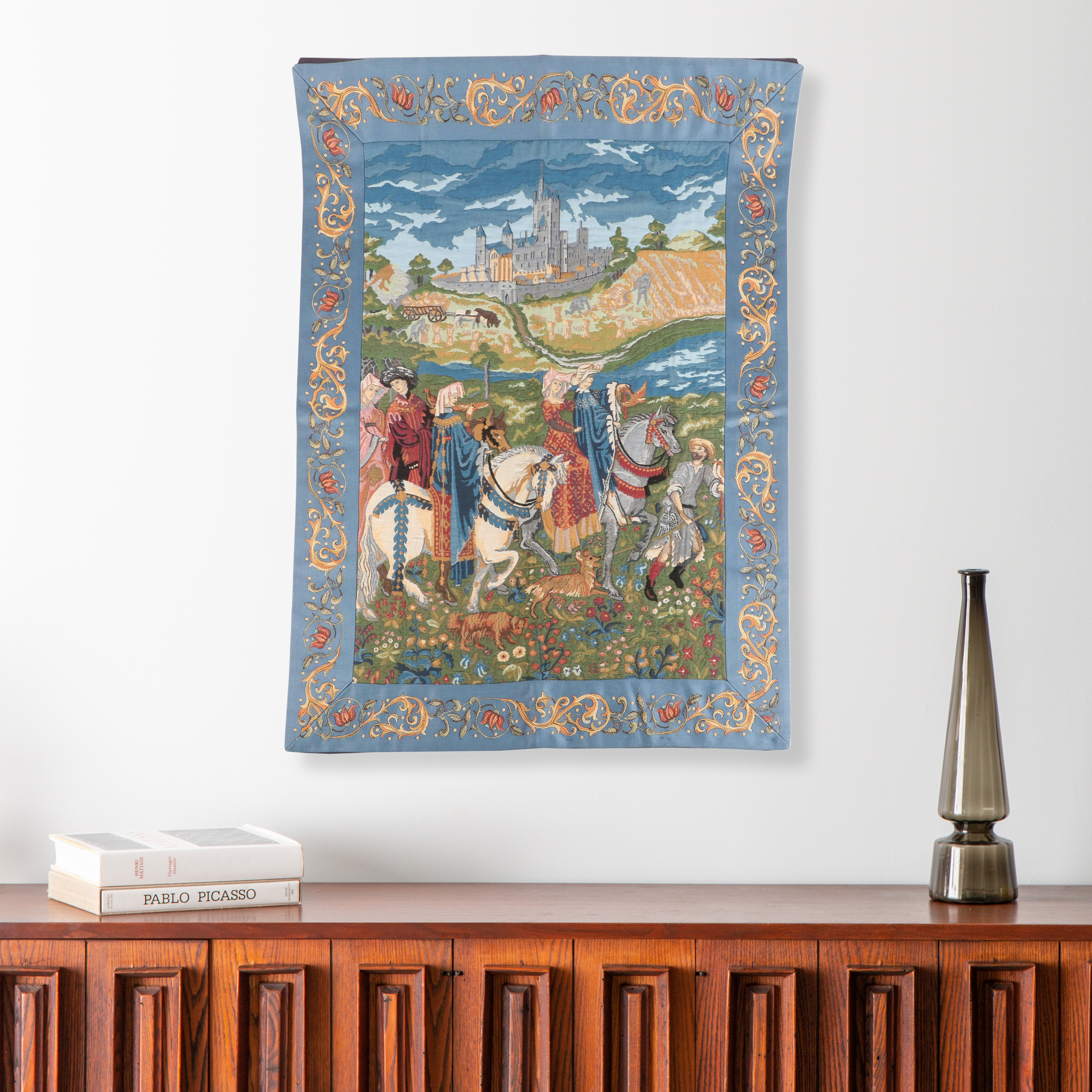 Belgian Flemish Tapestries "The Month of August" Cotton Jacquard Tapestry