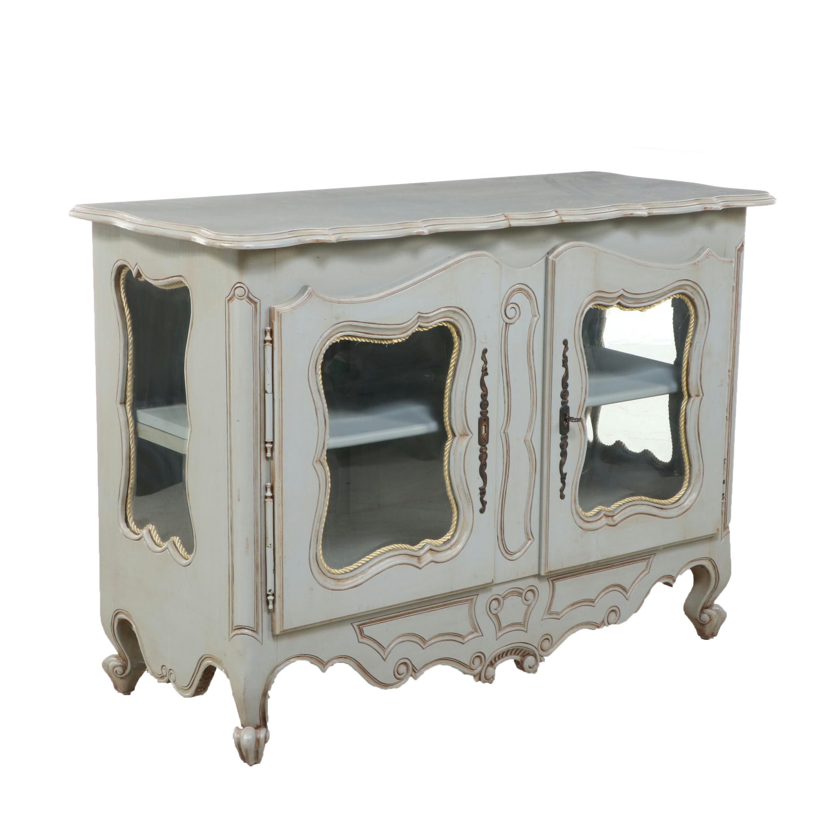 Marie Albert French Provincial Style Paint-Decorated Wood Buffet