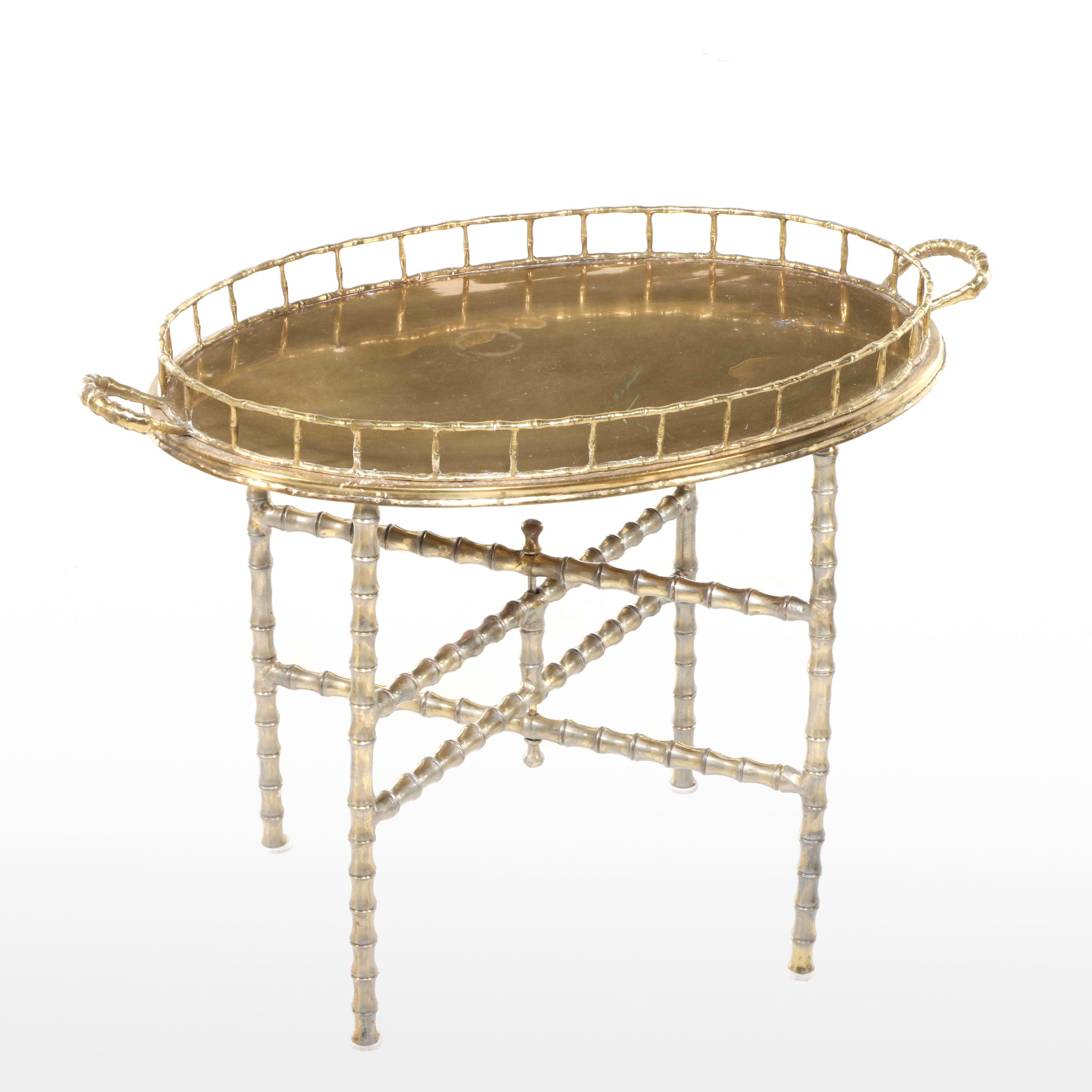 Indian Brass Tray Table