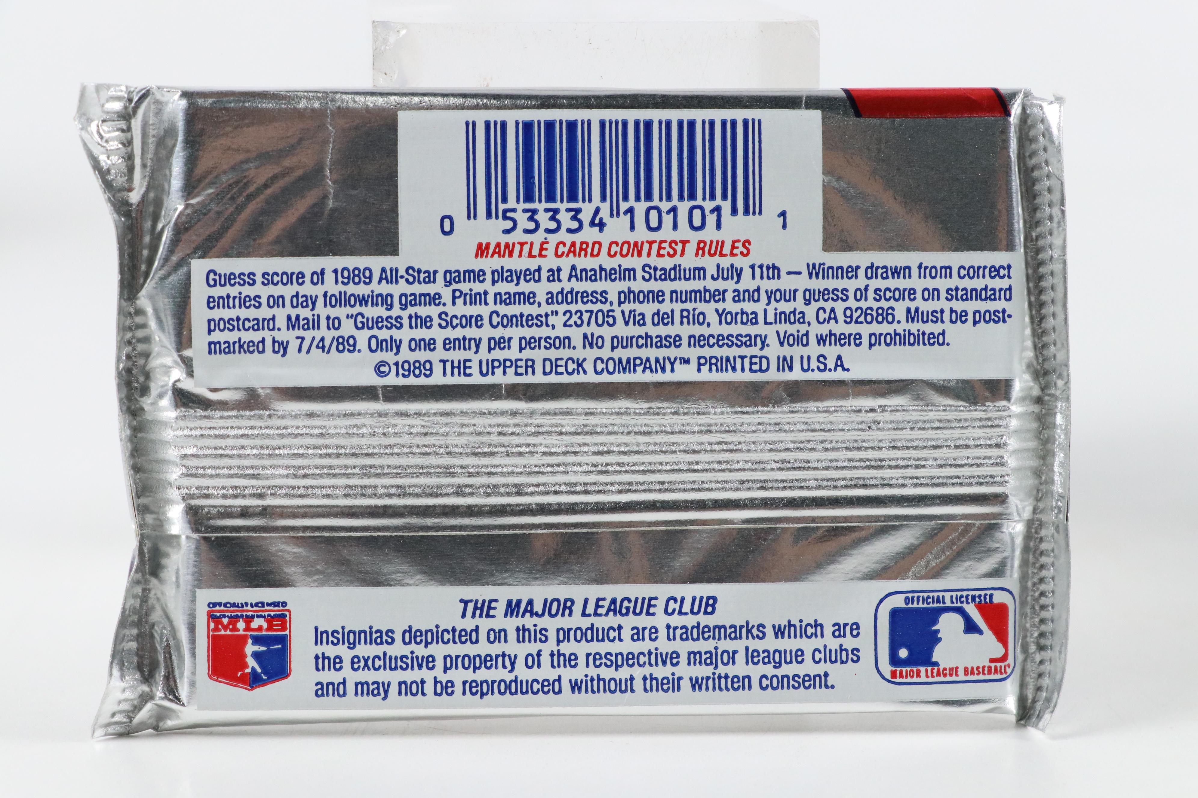 1989 Upper Deck Sealed Baseball Card Set and Sealed Wax Packs
