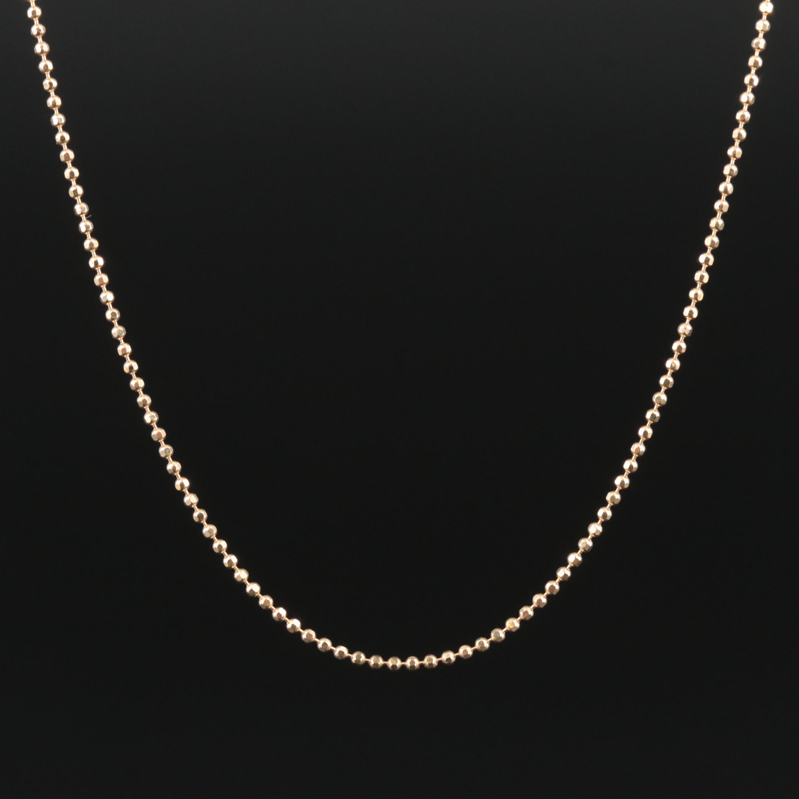18K Bead Chain Necklace