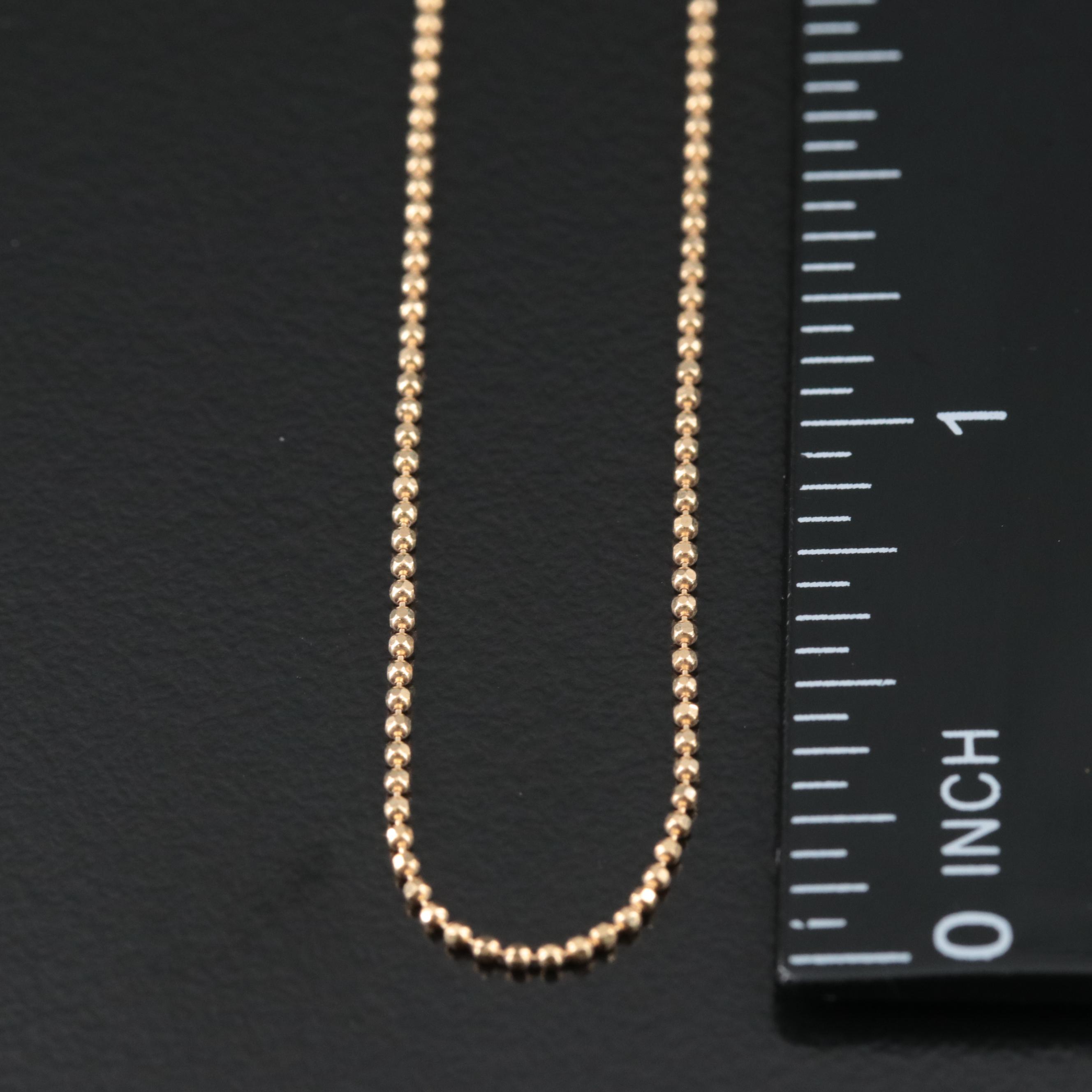 18K Bead Chain Necklace