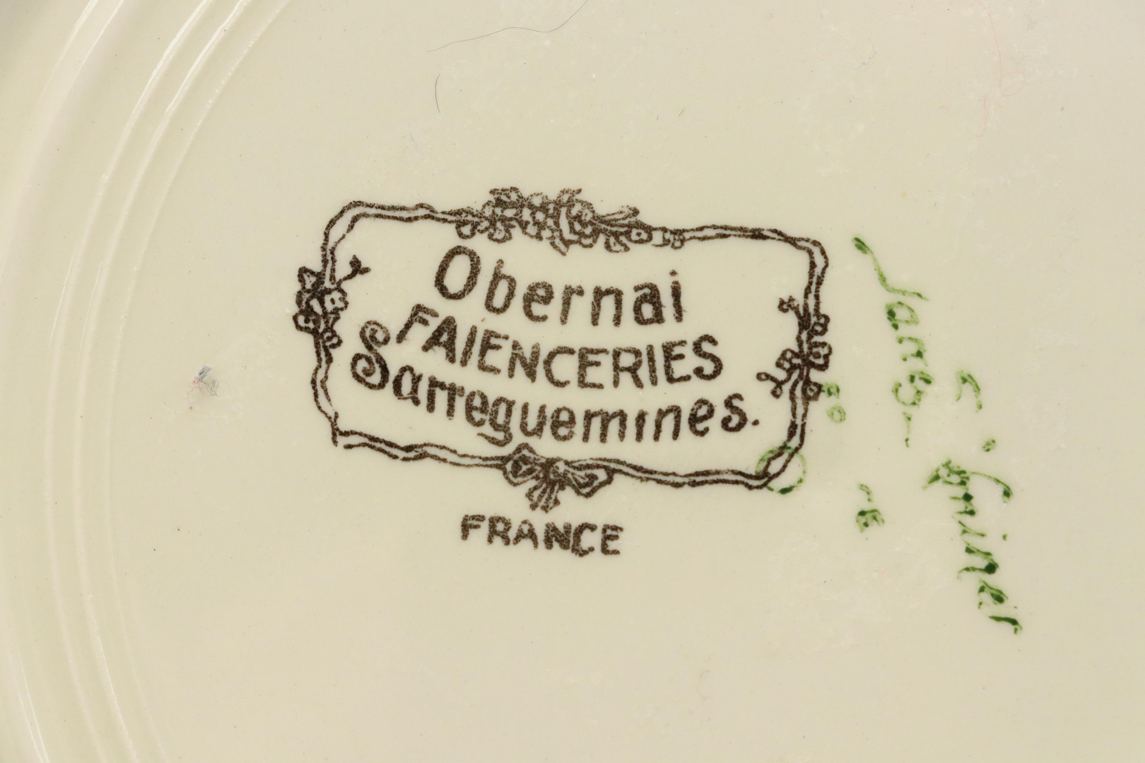 Sarreguemines "Obernai Faienceries" Ceramic Plates