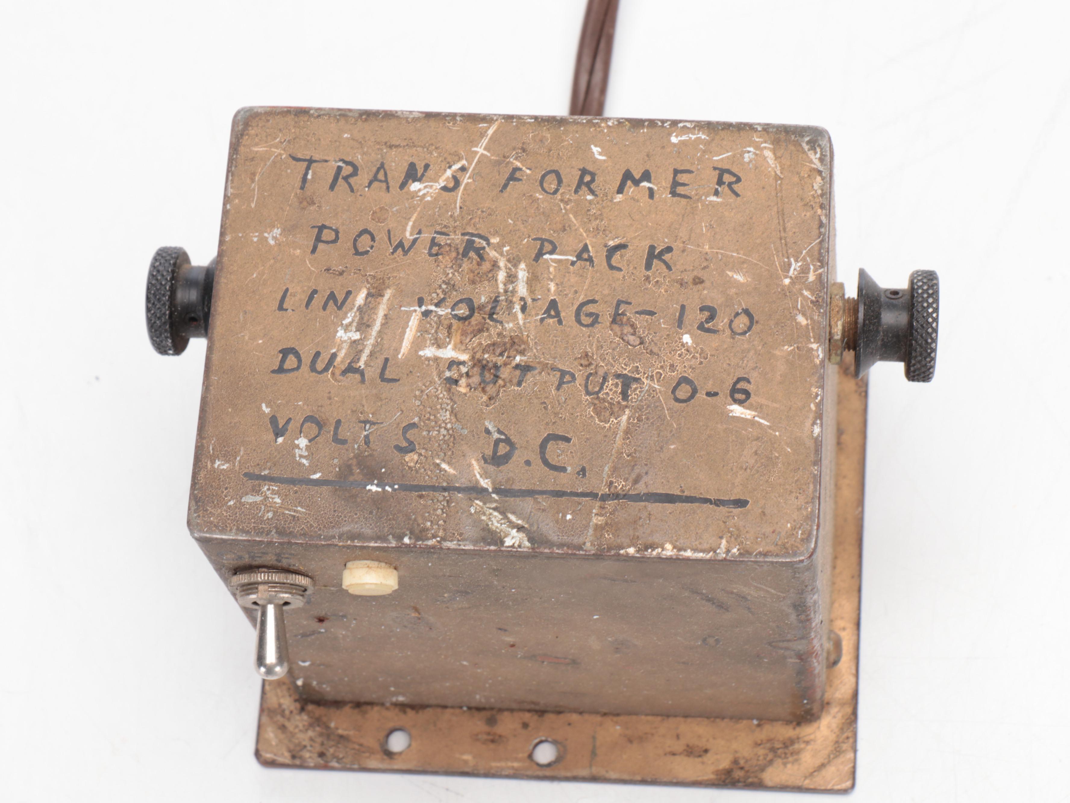 Tyco, Louis Marx and Other Model Train Transformers with Track, Mid-20th C.