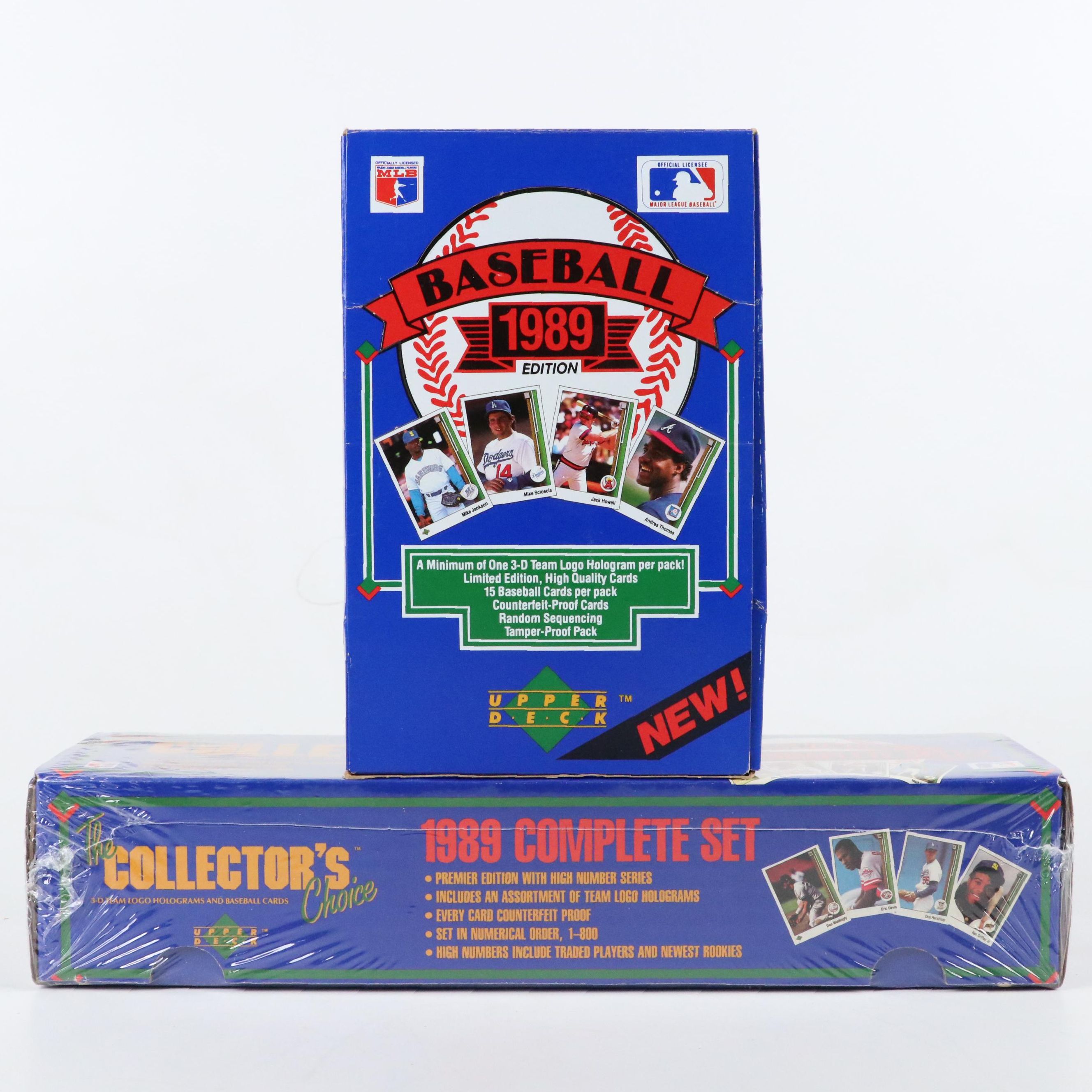 1989 Upper Deck Sealed Baseball Card Set and Sealed Wax Packs