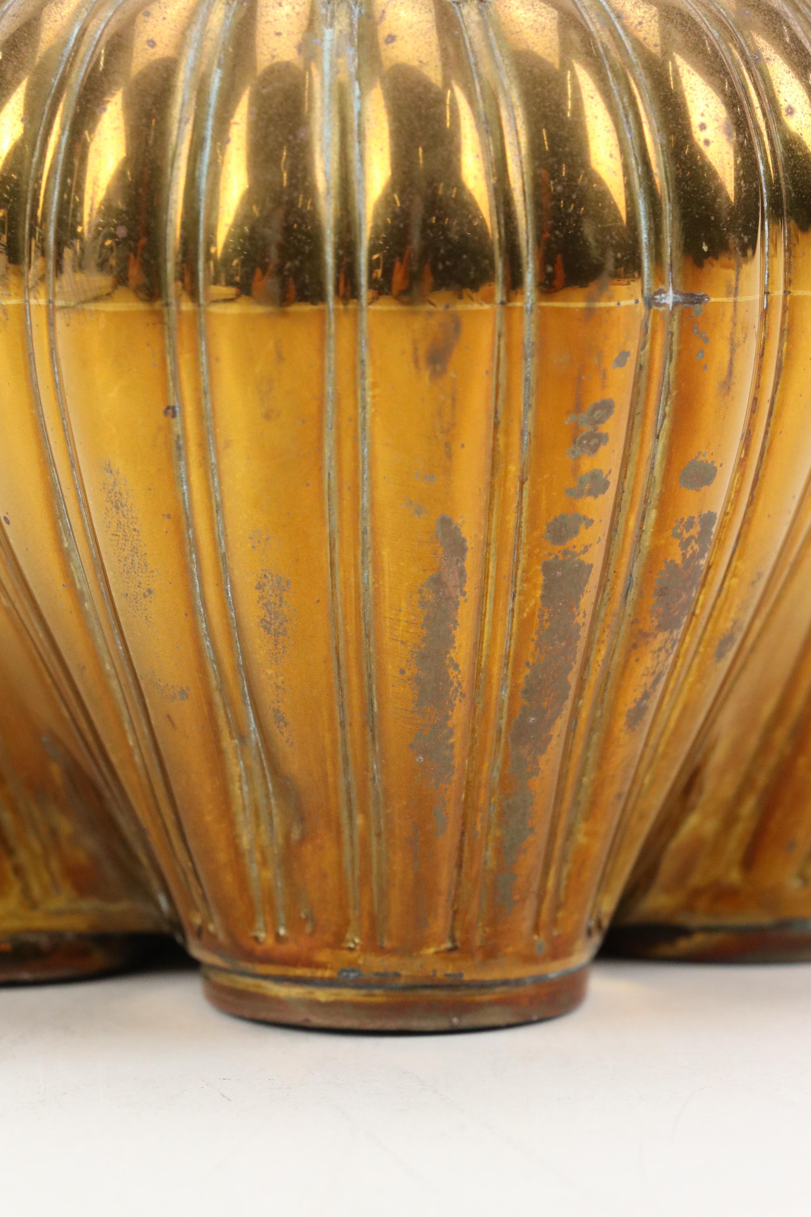 Japanese Satsuma Gilt Porcelain Fish Bowl with Other Porcelain and Metal Décor